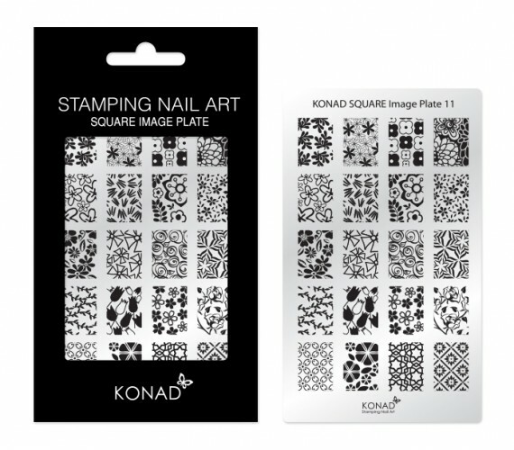 Konad Stamping Nail Art Square Image Plate No.11 Floral Designs