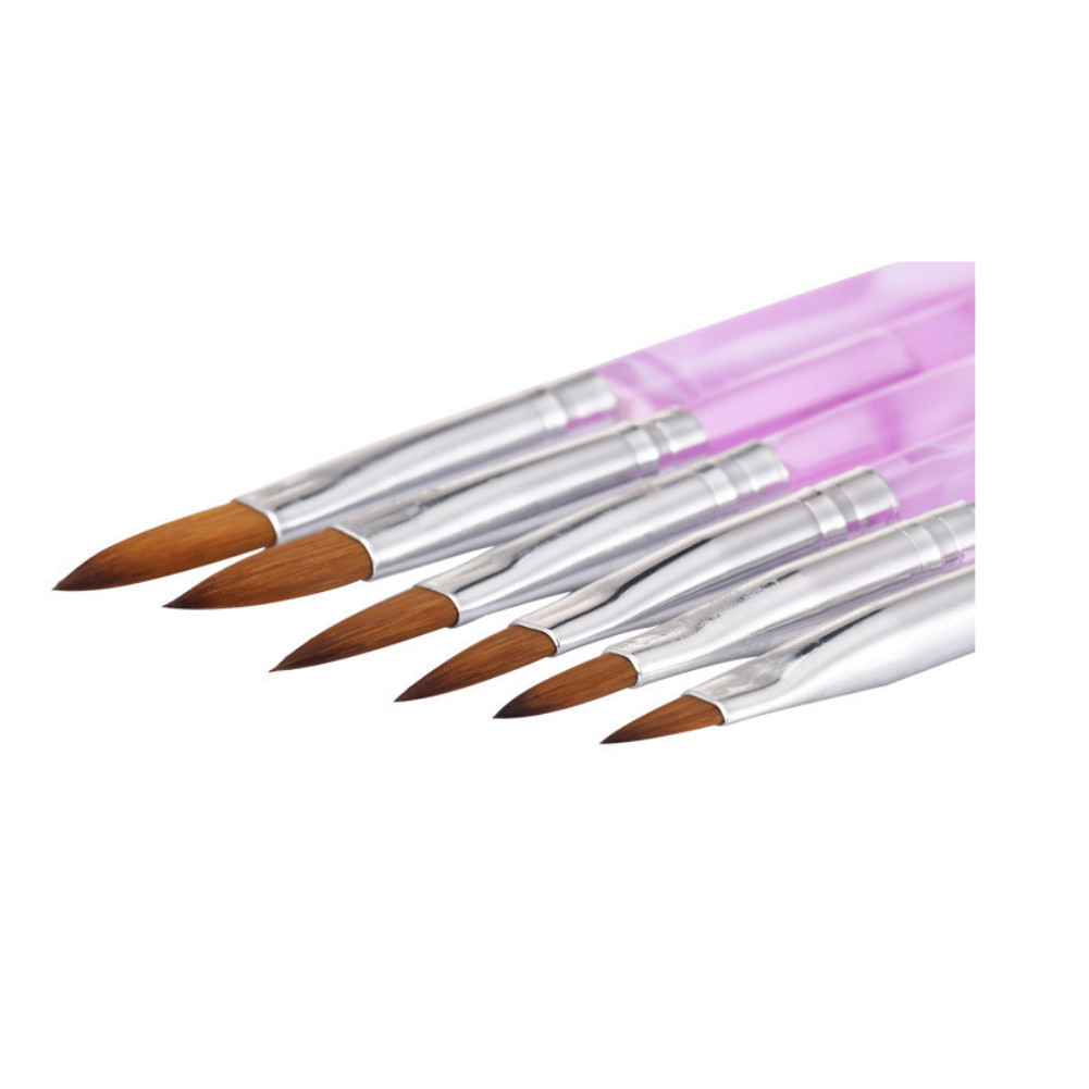Acrylic Nail Brush Kolinsky Sable Hair 6 Sizes Monomer Powder #2 #4 6 #8 #10 #12