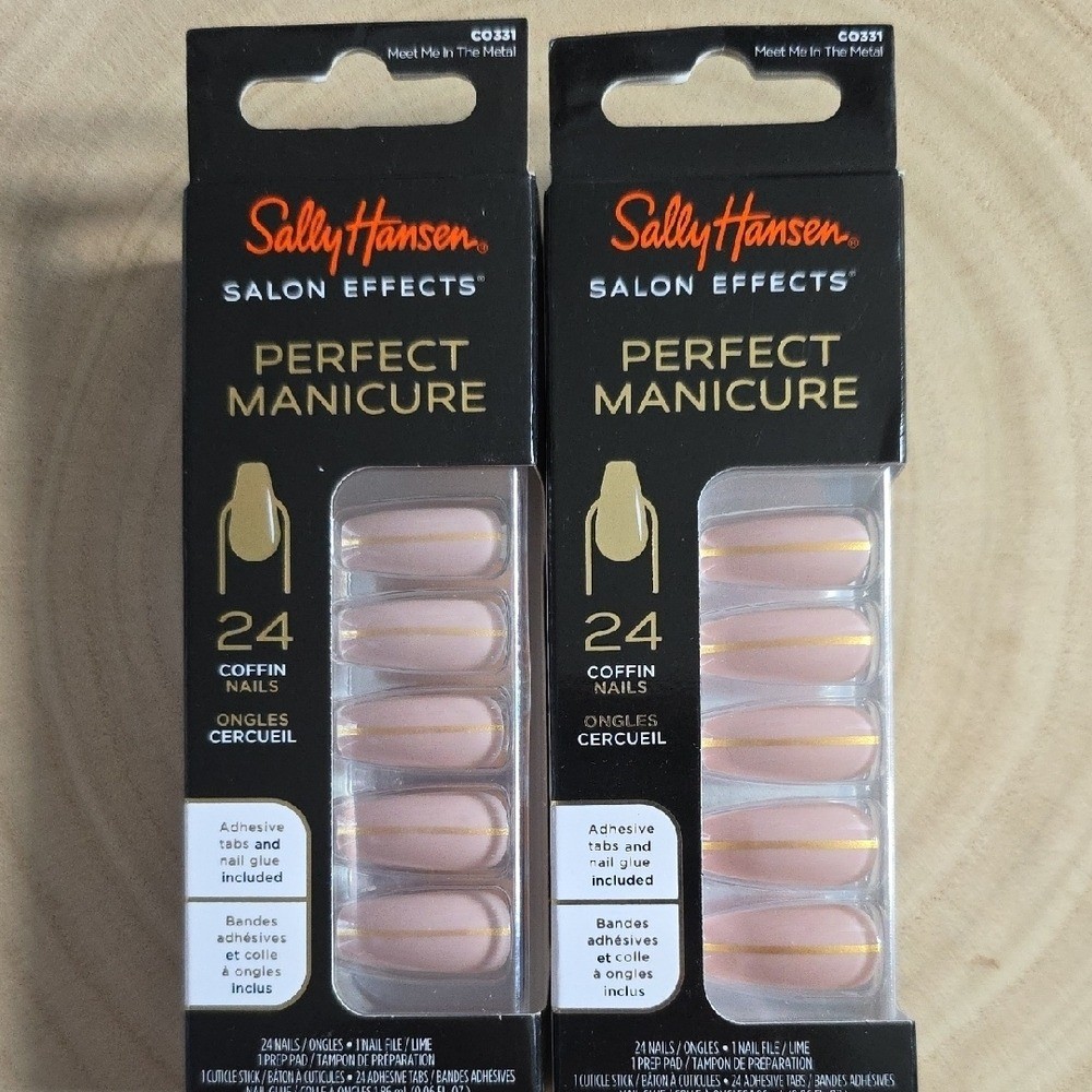 Sally Hansen Salon Effects Perfect Manicure, Set Of 5 Coffin Nails, New