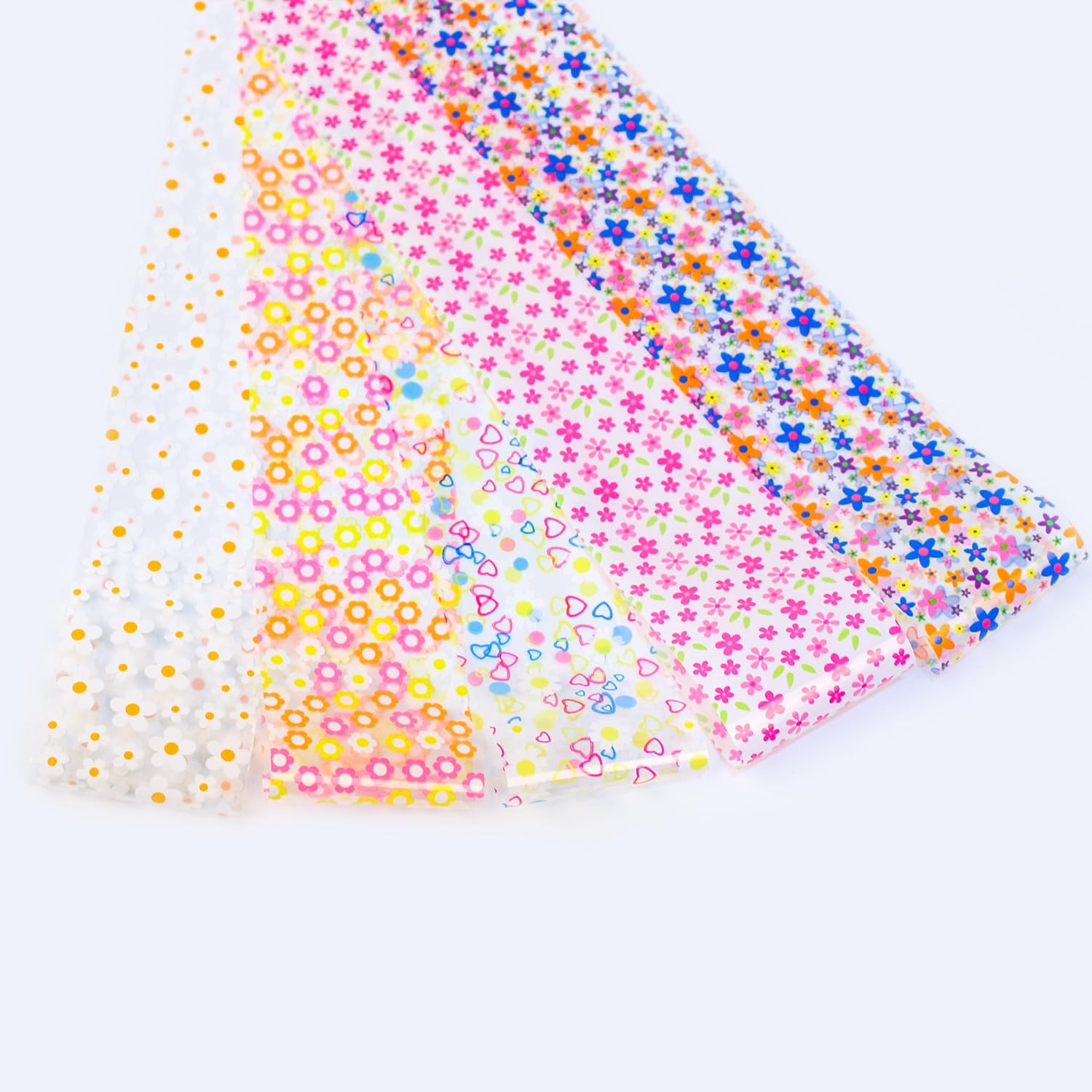 DANNEASY 10 Roll Flower Nail Foil Transfer Holographic Foils Paper Sheets Dai…