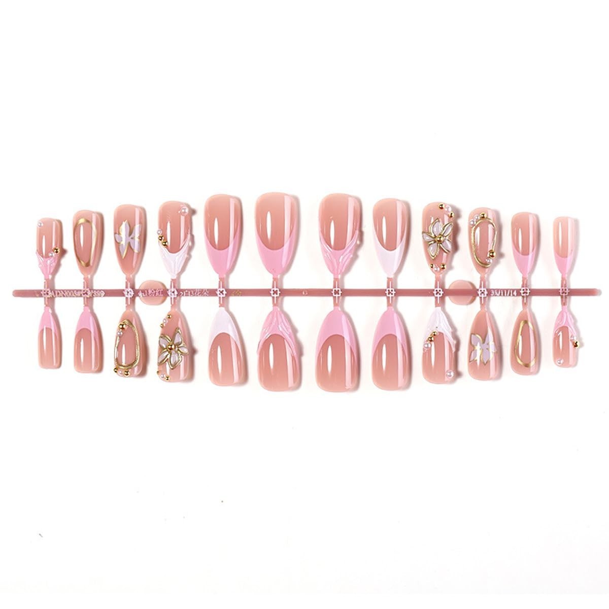 Full Coverage Almond Press on Nails – Glossy Floral Designs for Instant Glam