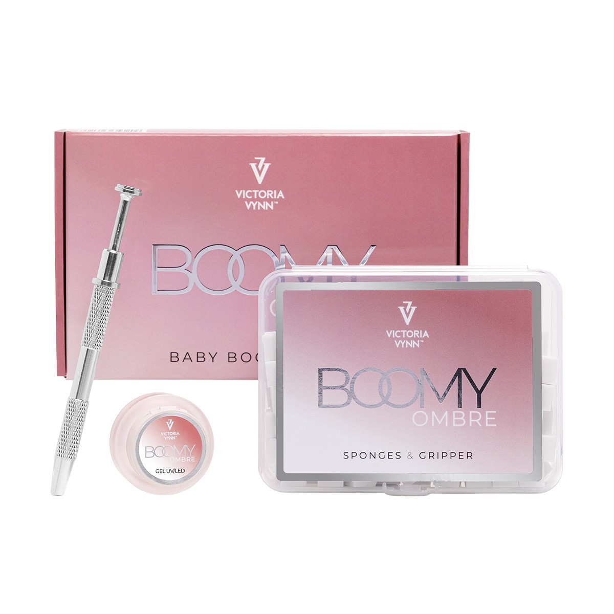 Victoria Vynn BOOMY OMBRE White UV/LED Gel Baby Boomer Sponges Pen Nails Art Set