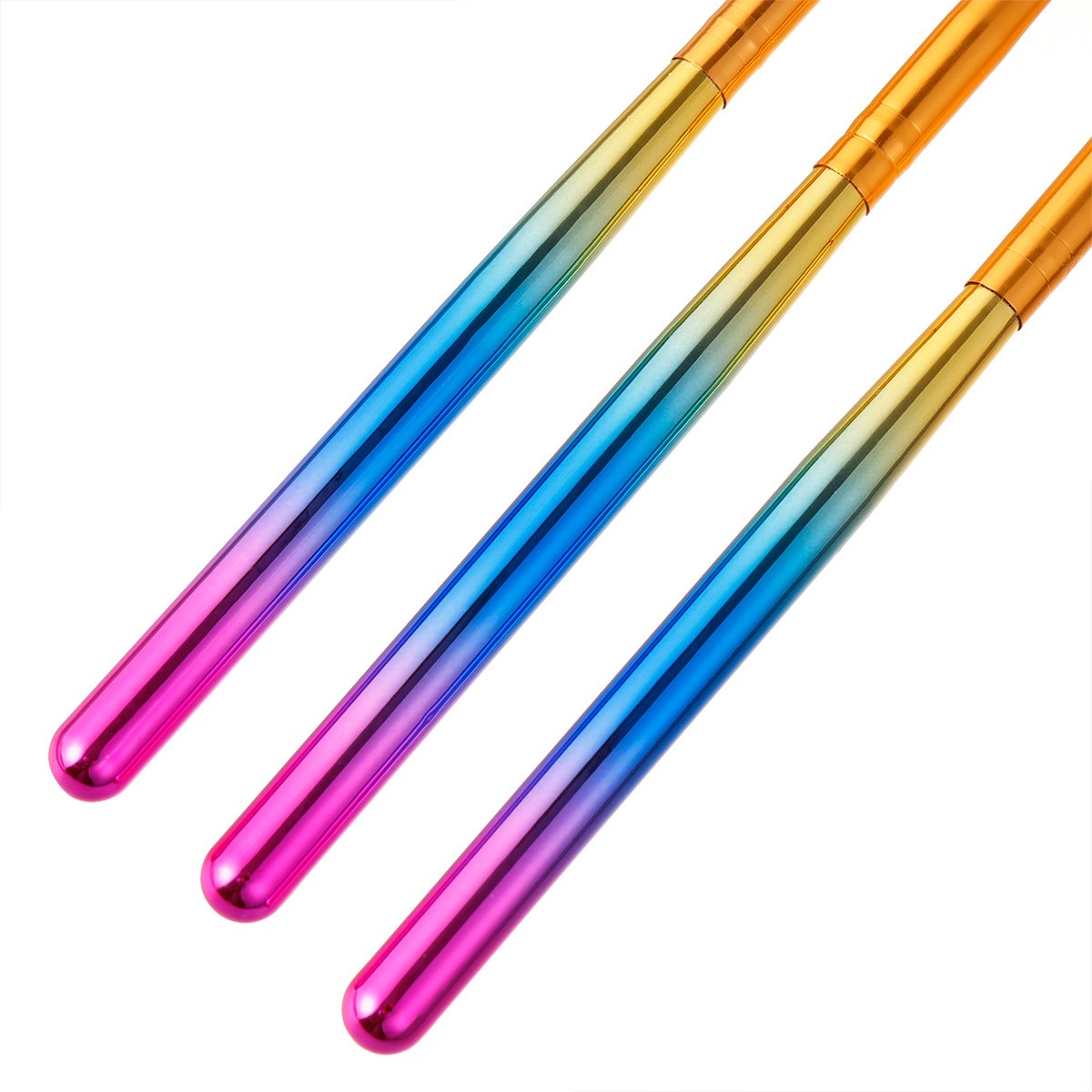 3 Pack Acrylic Nail Art UV Gel Brush Nylon Tips Painting Liner Pen Manicure Tool
