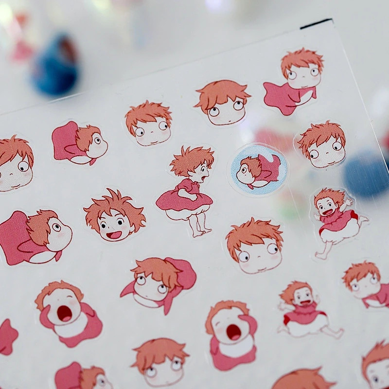 Kawaii Ocean Girl Nail Stickers – Cute Anime Pony Theme (339)