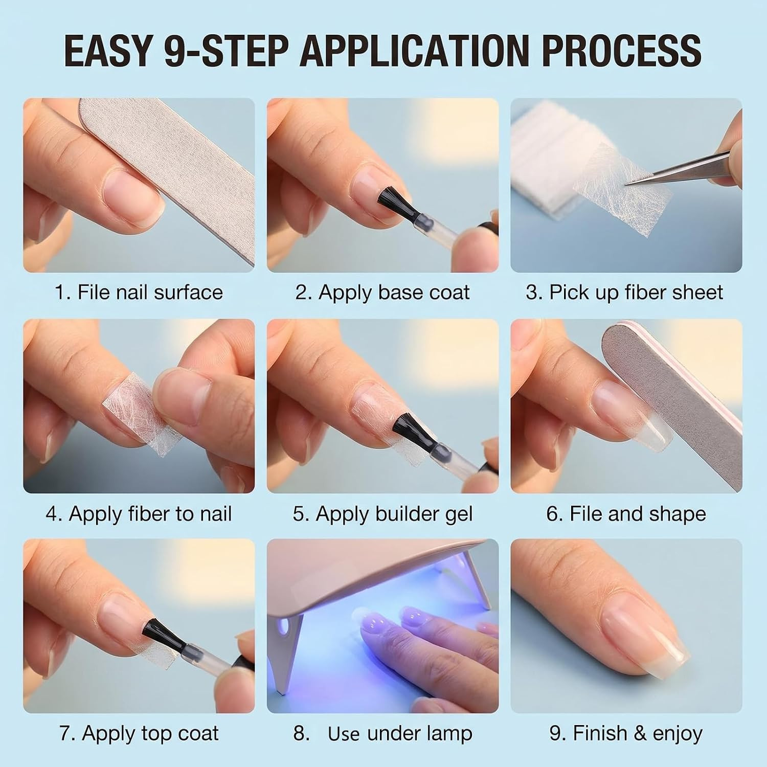 100 Pcs Fiberglass Nail Wrap Extension, Nail Repair Silk Wrap for Broken Split