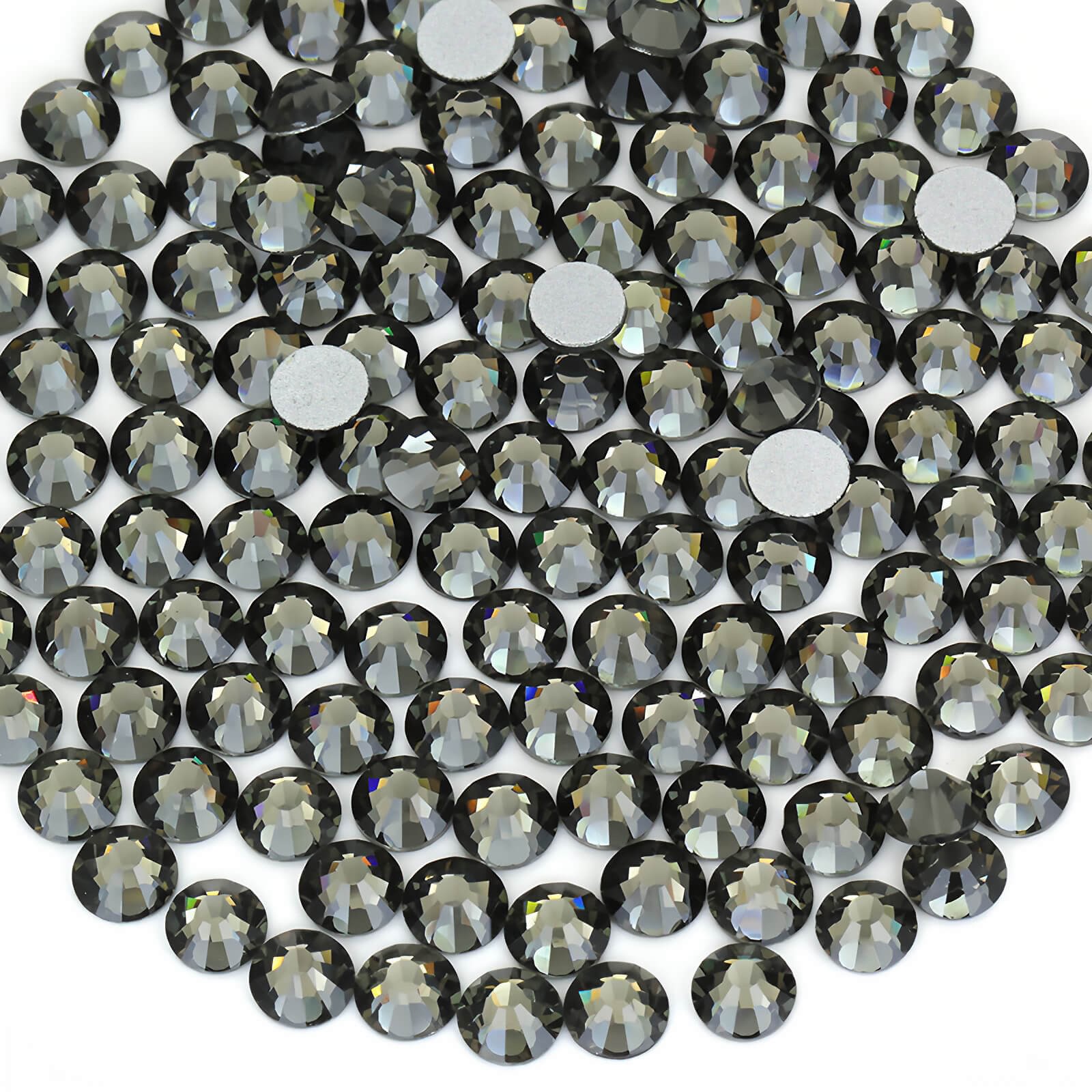 1440 Black Diamond Flatback Rhinestones Glass Beads for Nail Art Craft Decoratio