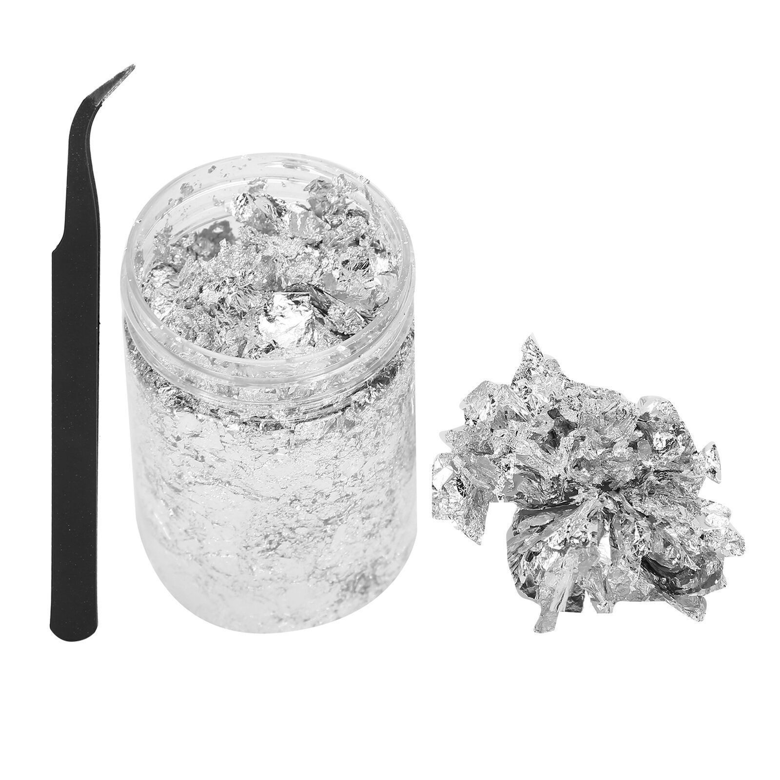 Nail Art DIY Gold Flakes Shiny Silver Foil Glitter Decoration Manicure Tool