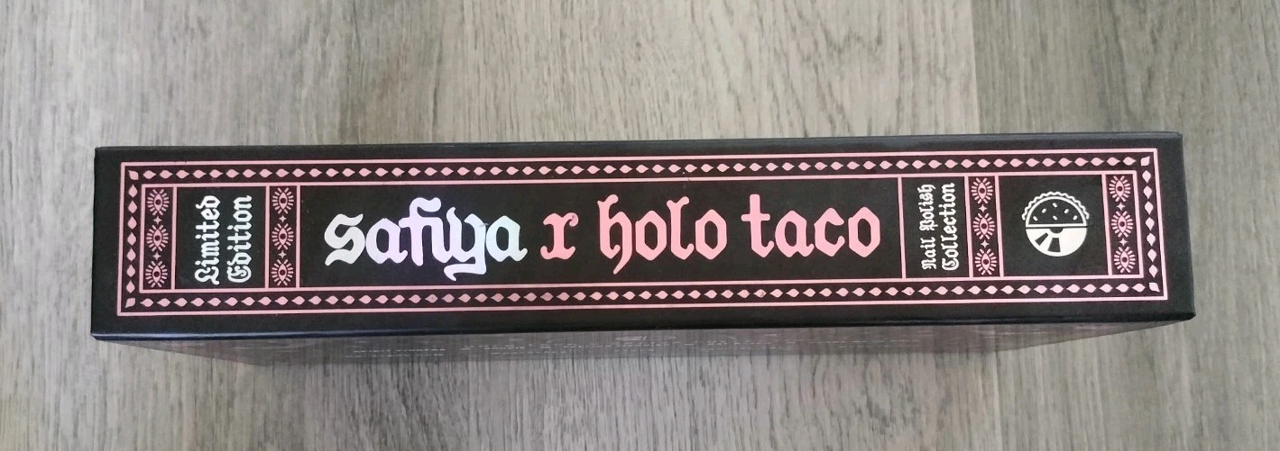 SAFIYA x HOLO TACO *EMPTY* Collection Box + Bat Glitters Pack + HT Logo Sticker