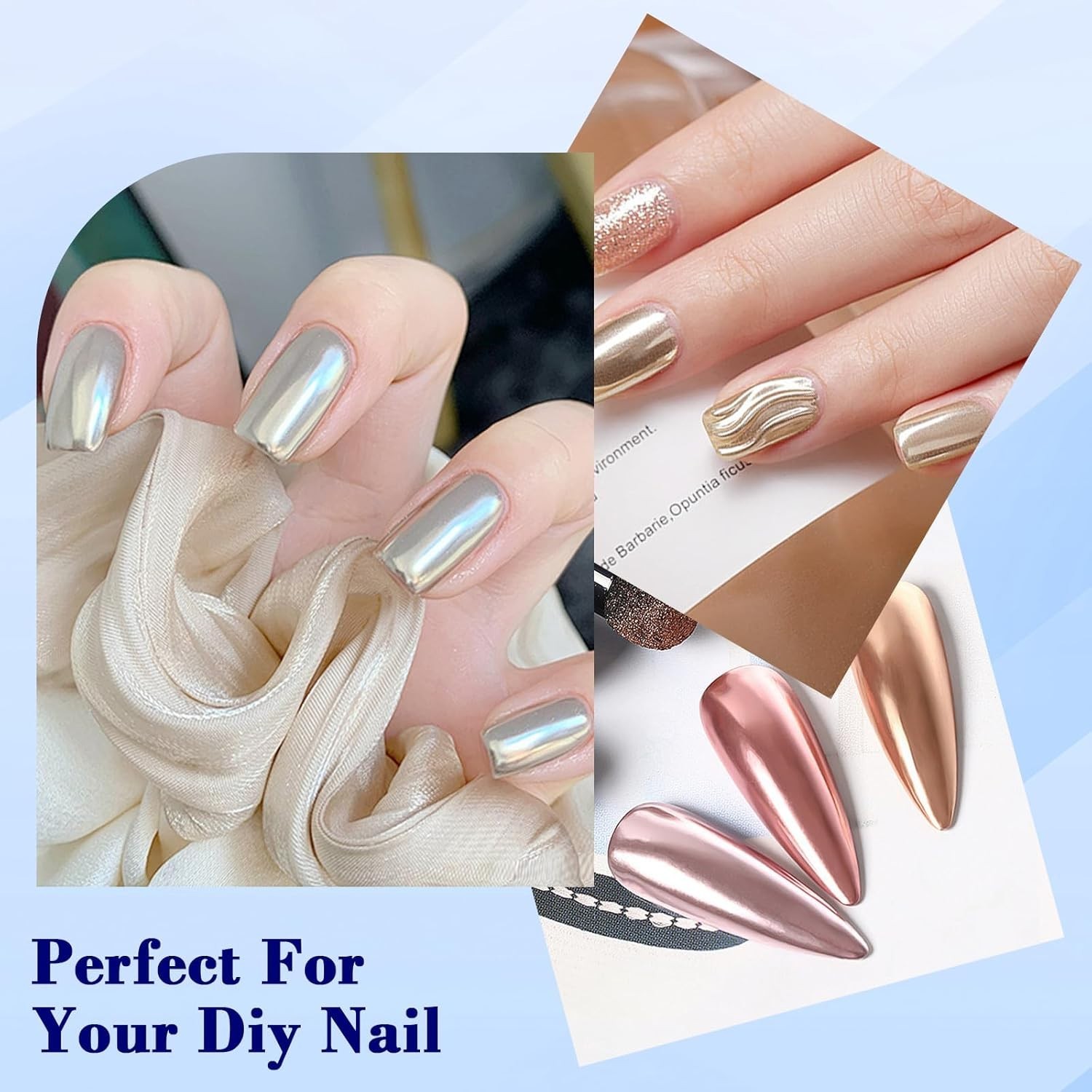 Royal Blue Chrome Glitter for Manicures – Effortless Nail Art Creation