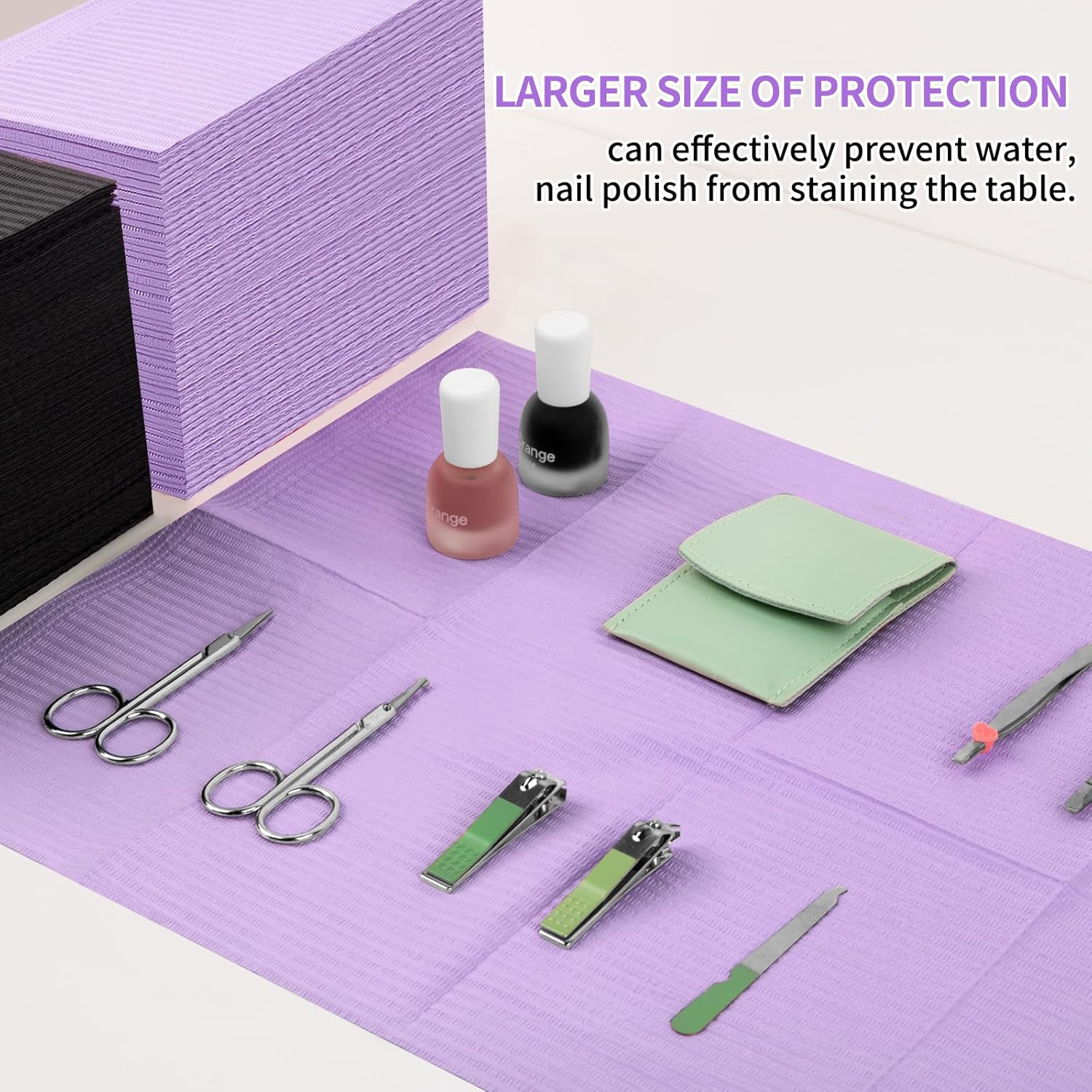 50pcs Disposable Nail Mats Foldable Nail Paper Towels for Table Acrylic Nail Pra