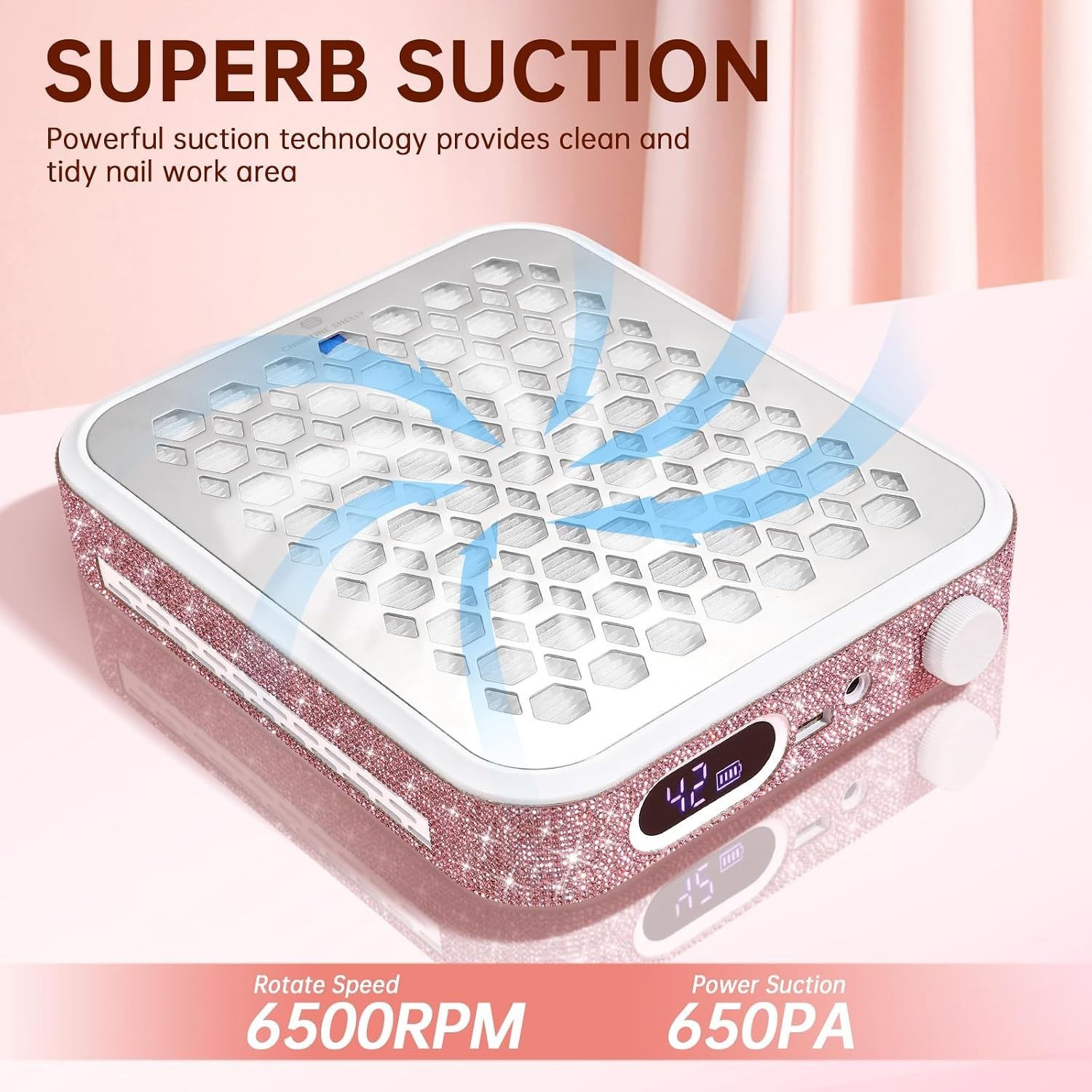 Lightweight Cordless Nail Dust Collector – Perfect for Home & Professional Use