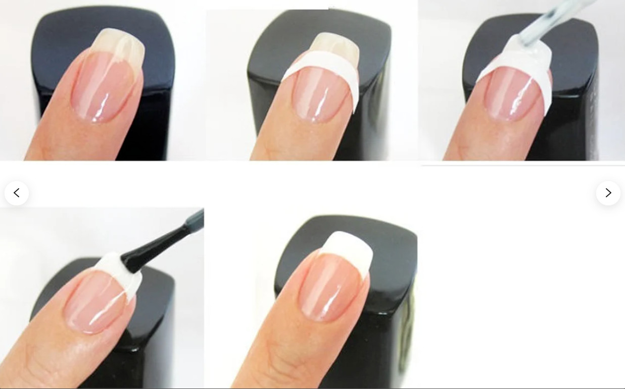 White French Manicure DIY Nail Art Tips Guide Stickers Stencil Styling Tool NH20