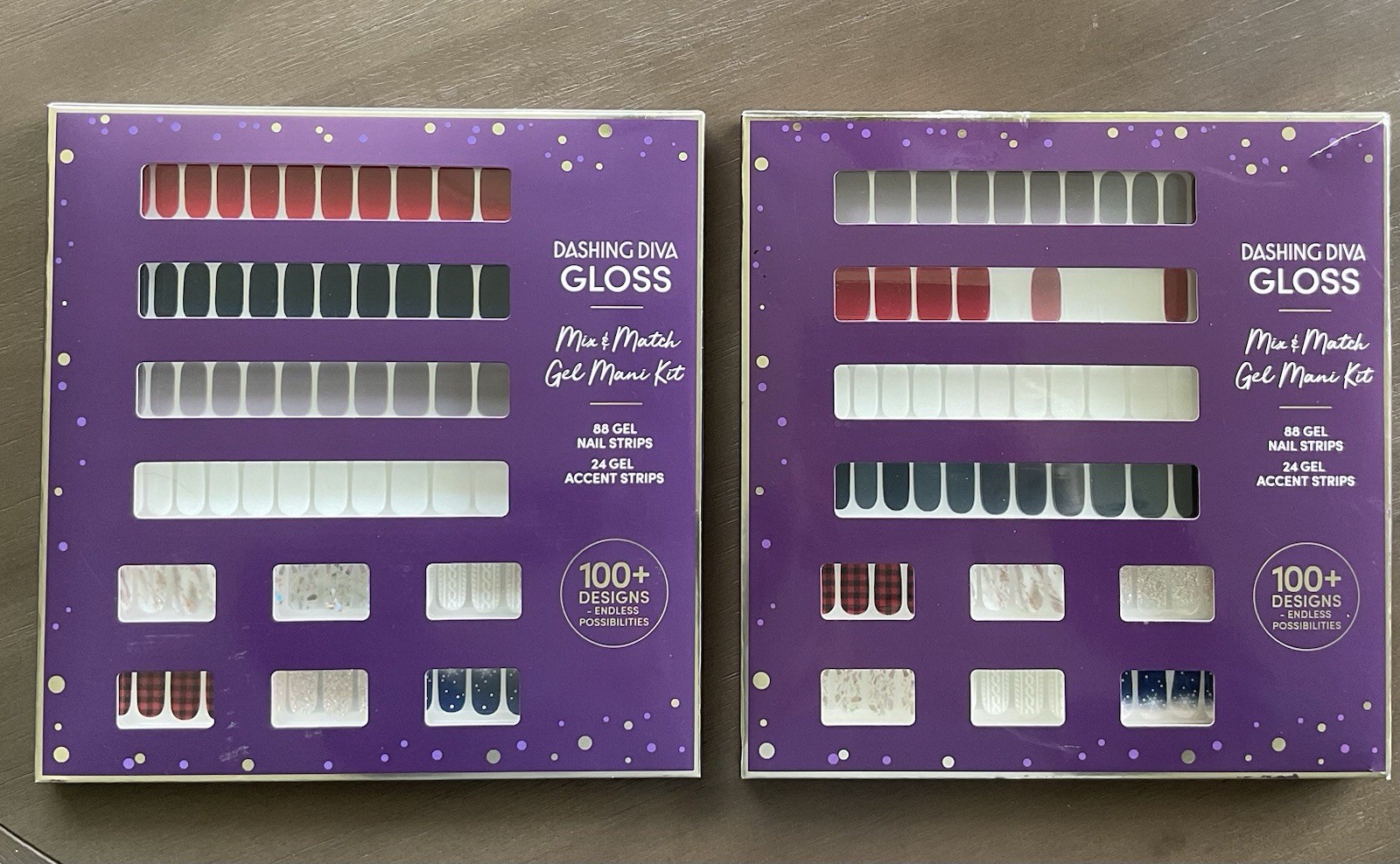 Dashing Diva Gloss Mix & Match Gel Mani Kit NIB & Additional Box W/ Nail Strips