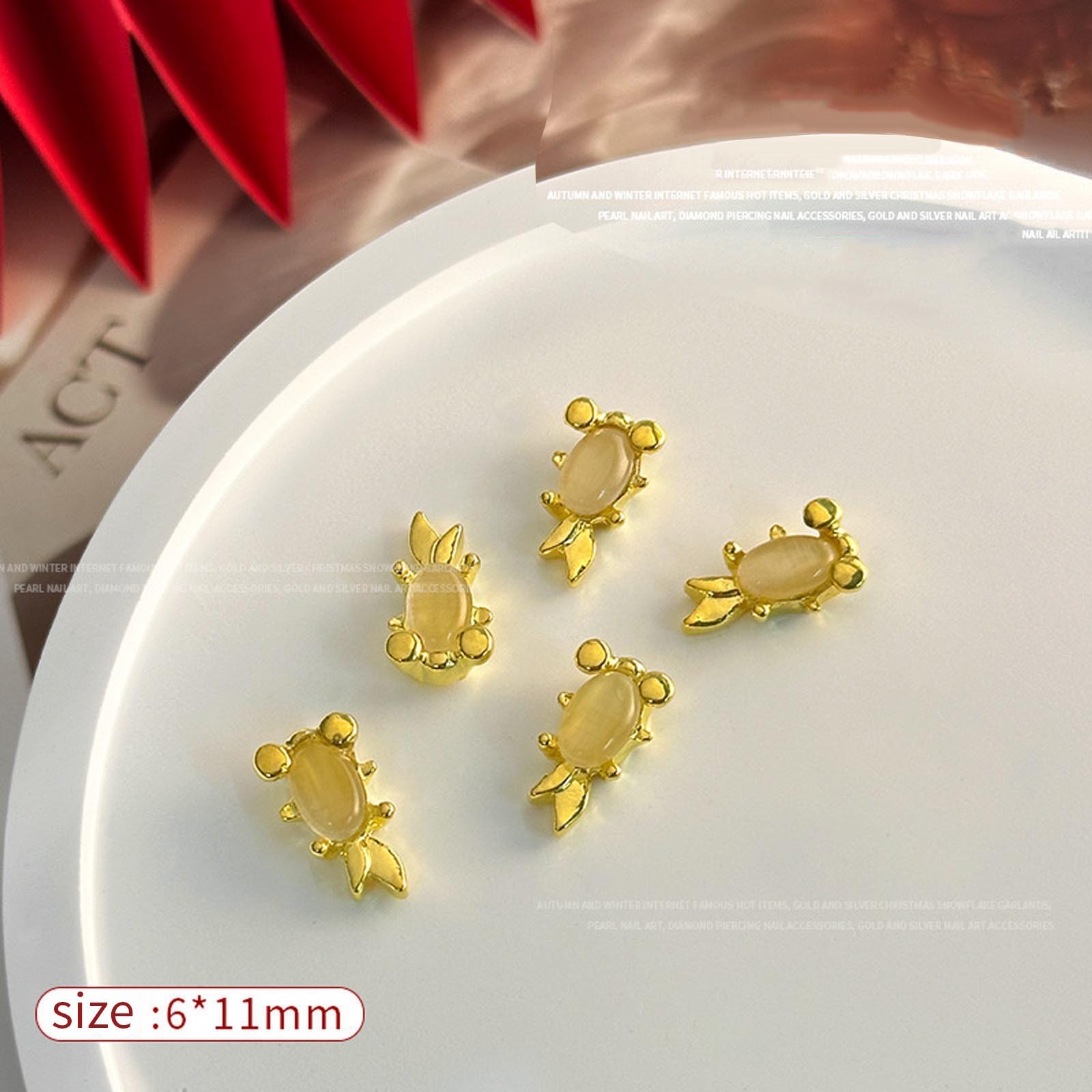 Women Girls Nails Decorations Nails Rhinestones 10 Pcs Trendy Nails Art Luxury