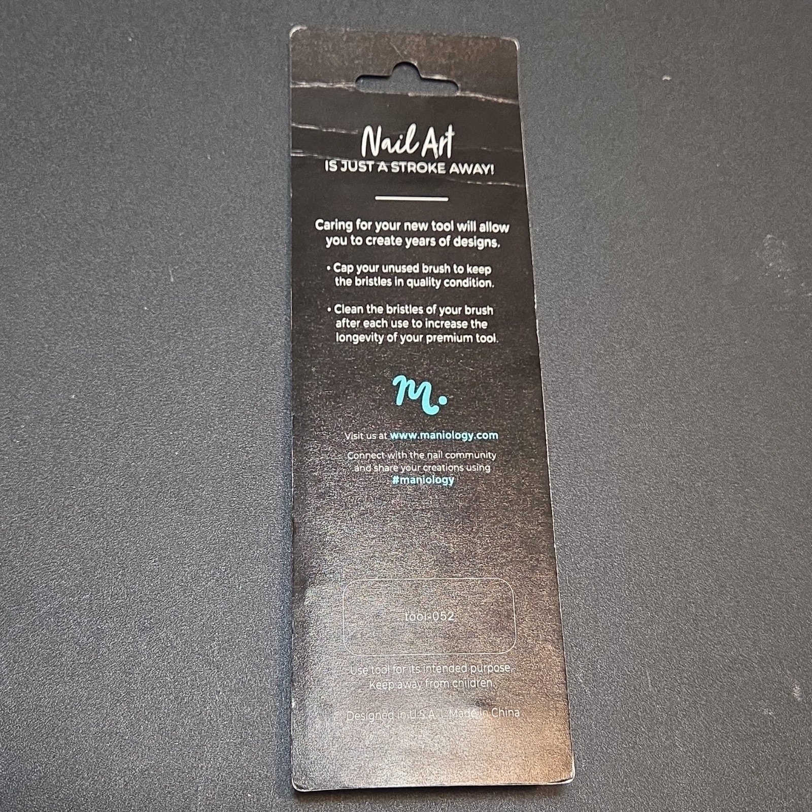 Maniology Interchangeable Liner Nail Art Brush #107 Tool-052, New
