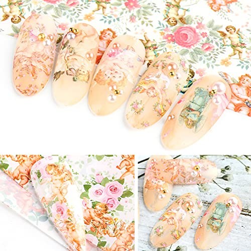 Angel Holographic Nail Foil Stickers – Sky Starry Paper Transfer Foils