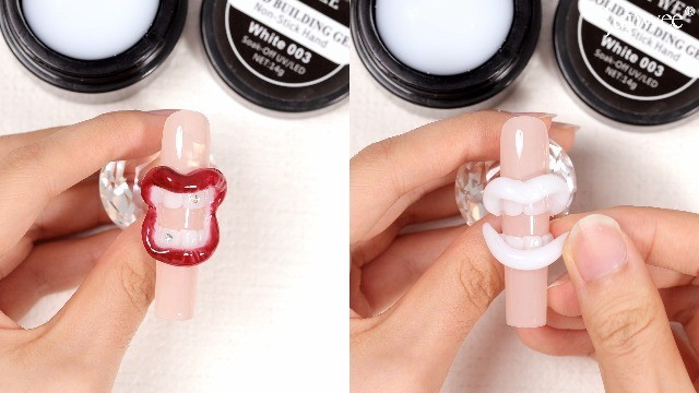 Clear Pink Solid Builder Gel for 3D Nail Art, Hard Gel for Extensions & DIY Mani