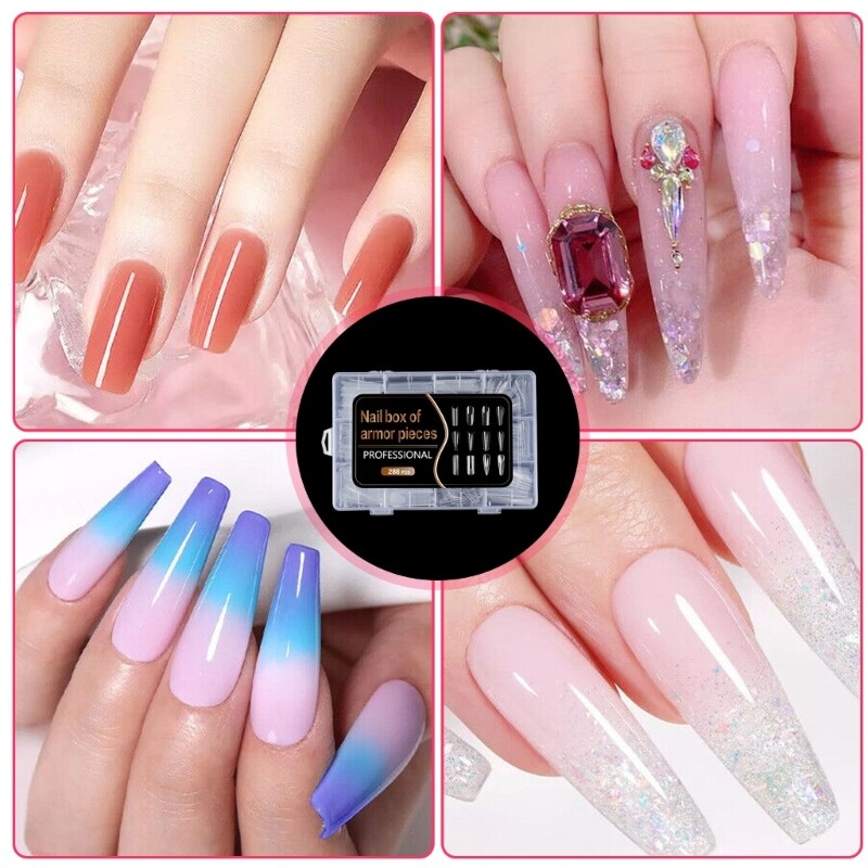 288 Pcs/Set Shapes Nails Extension Molds 12 Types Nails Forms for Woman