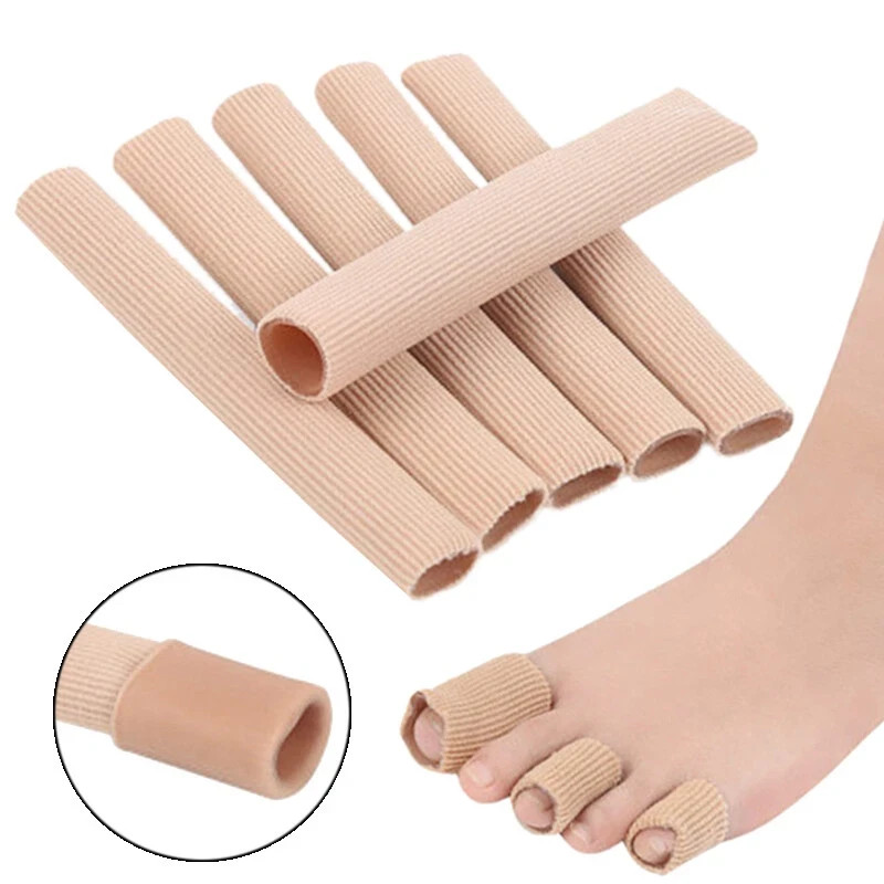 Fabric Gel Tube Bandage Cover Toe Finger Foot Pain Relief Feet Protector Protect