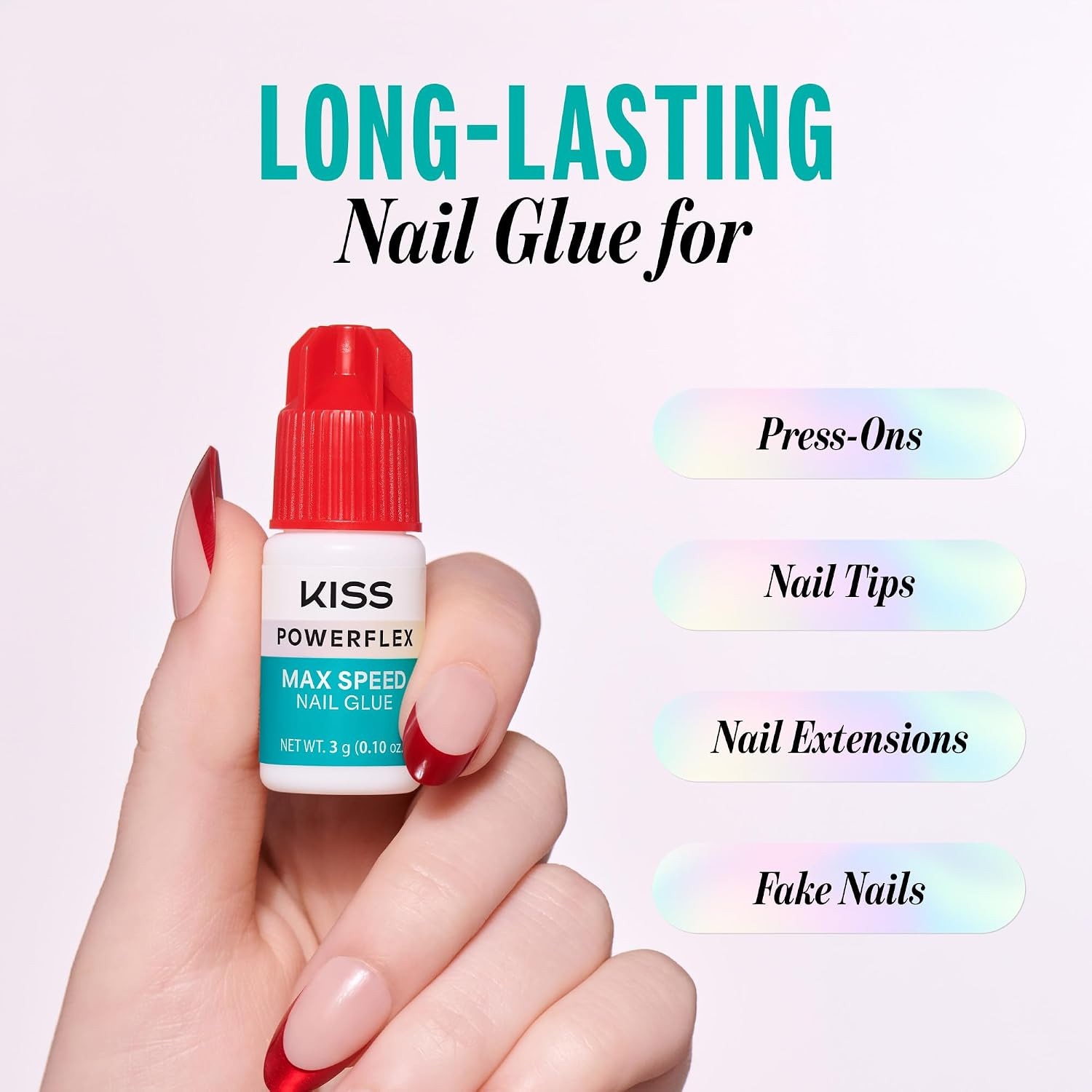 Powerflex Maximum Speed Nail Glue – Fast Drying Adhesive for Glue-On Nails & Rep