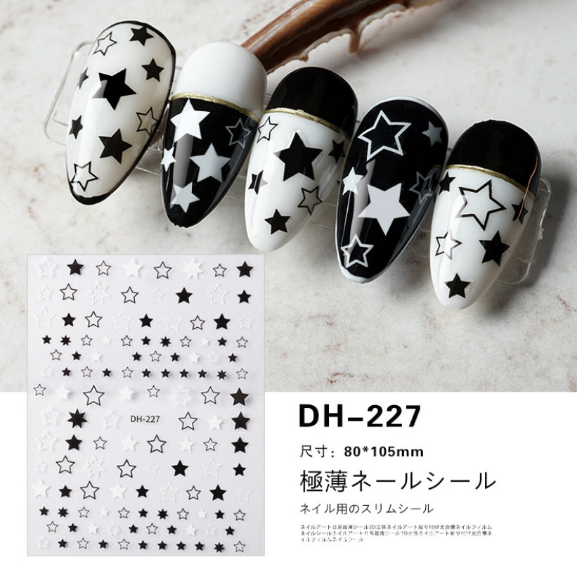 3D Nail Art Stickers Decal Manicure Snake Leopard Letters Love Star Moon NH12