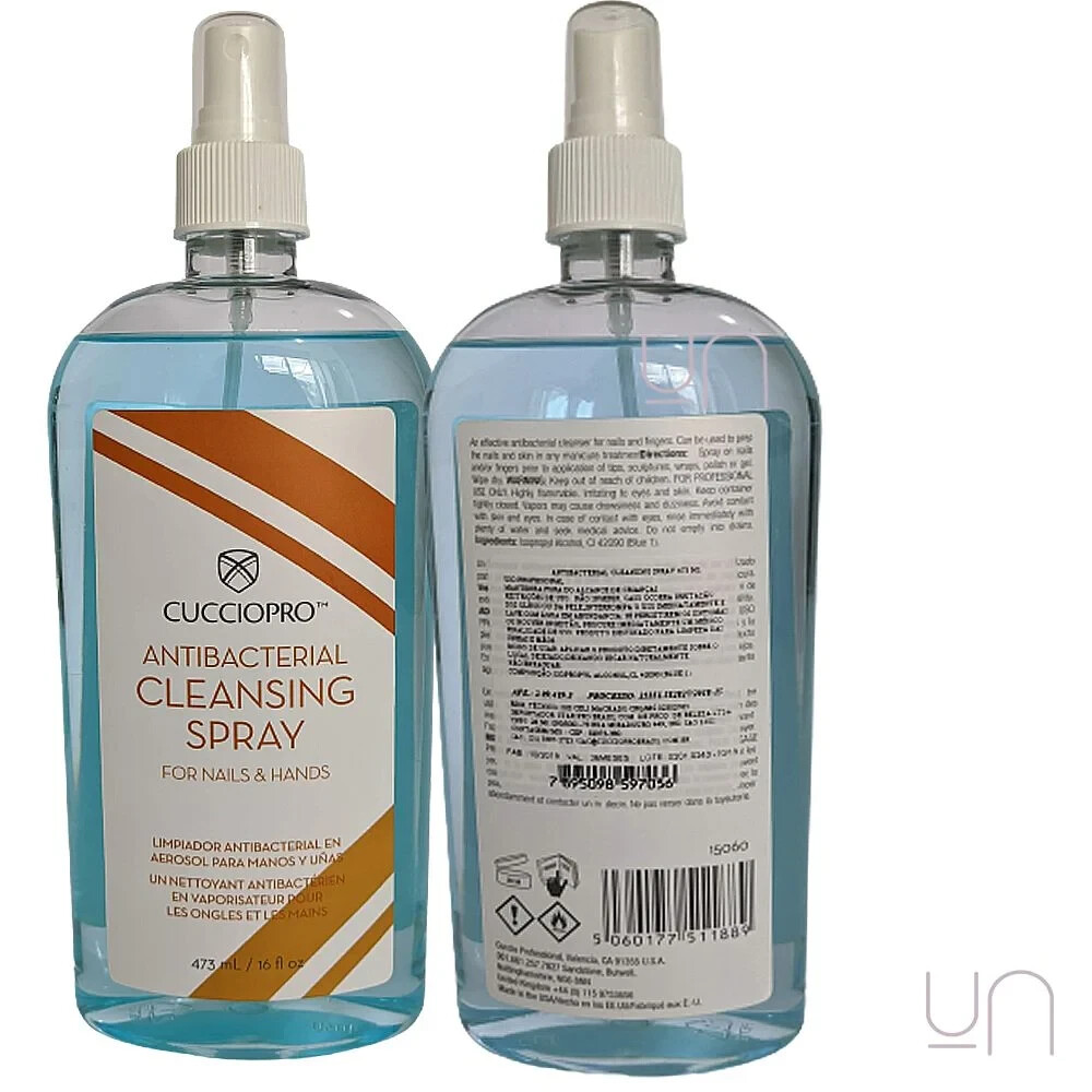 Cuccio Pro Antibacterial Cleansing Spray For Nails & Hands 16 oz (473 ml)