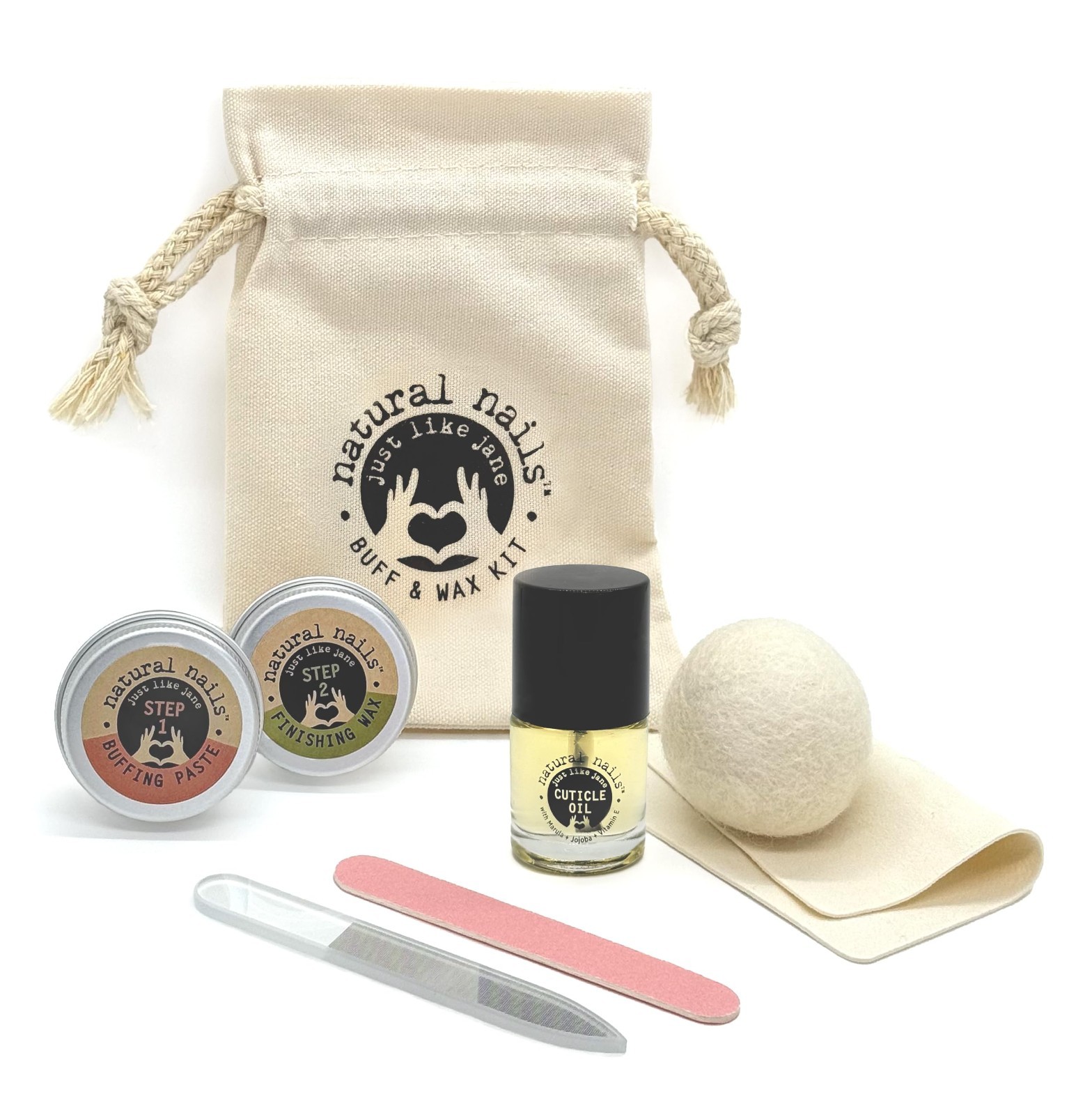 Natural Nails Buff & Wax Kit – Nano Glass File for Ultimate Shine & Smooth Finis