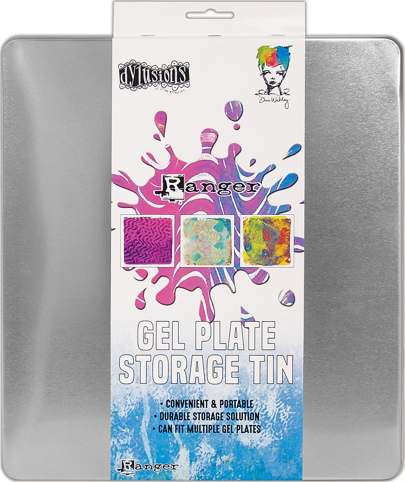 Multicolor Gel Plate Storage Tin And Metallic Modeling Paste 8Oz Set