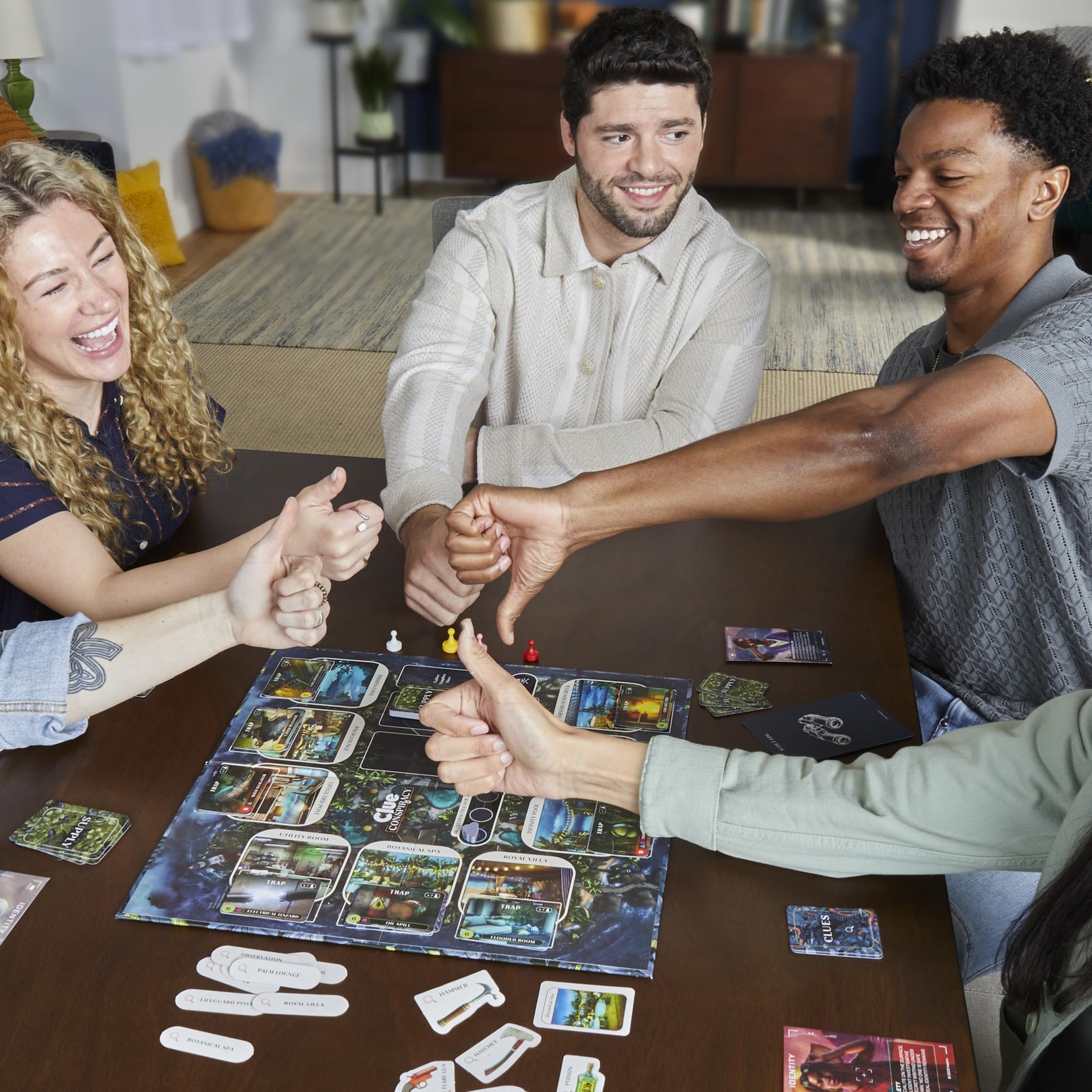 Hasbro Gaming Clue Conspiracy Board Game for Adults and Teens, Medium, Black