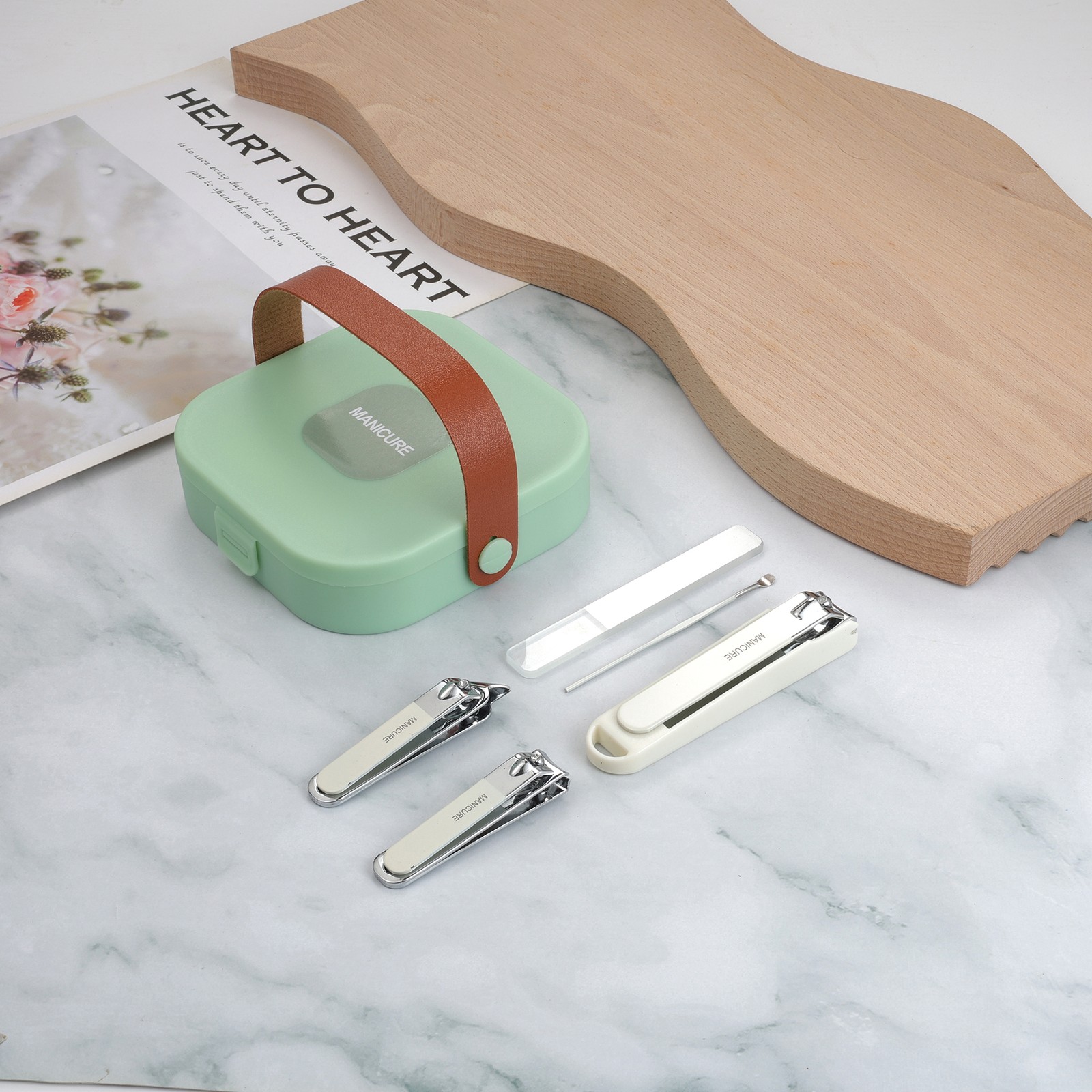 5Pcs Carbon Steel Home Use Nail Clipper Multi-Functional Portable Nail Care Set