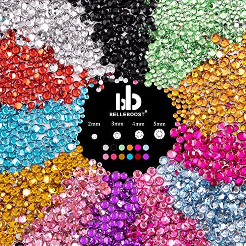 Flat Back Rhinestone Kits Colorful 01-colorful+AB+clear+glue
