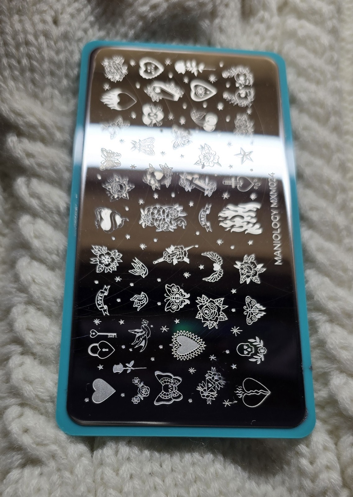 HTF Maniology Limited Edition MXM024 Stamping Plate Tattoo Hearts Valentine RARE