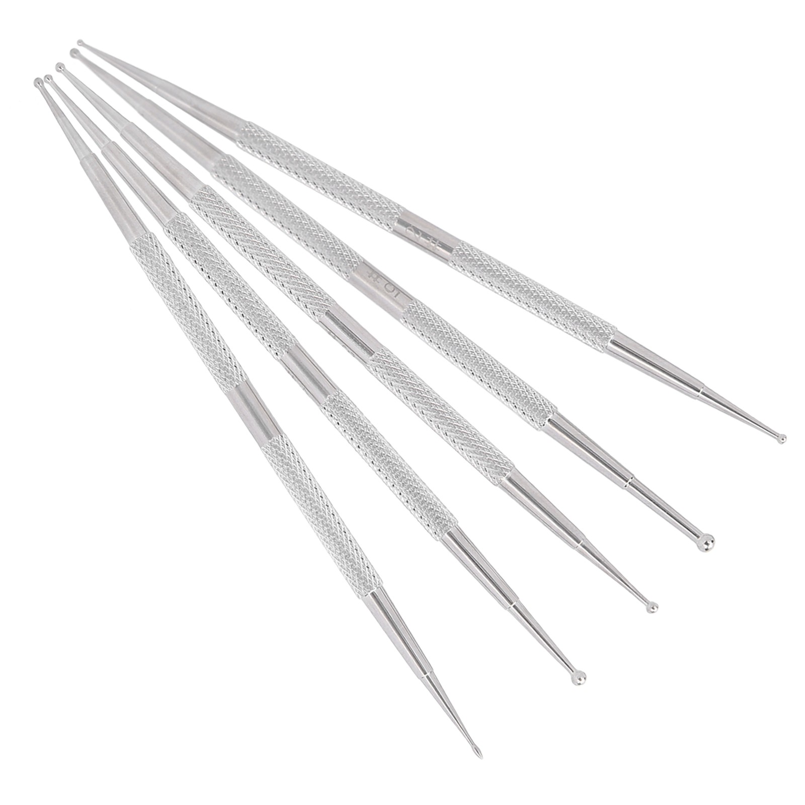 5pcs Double Head Nail Art Dotting Pen Stainless Steel Nail Painting Pen DIY Deco