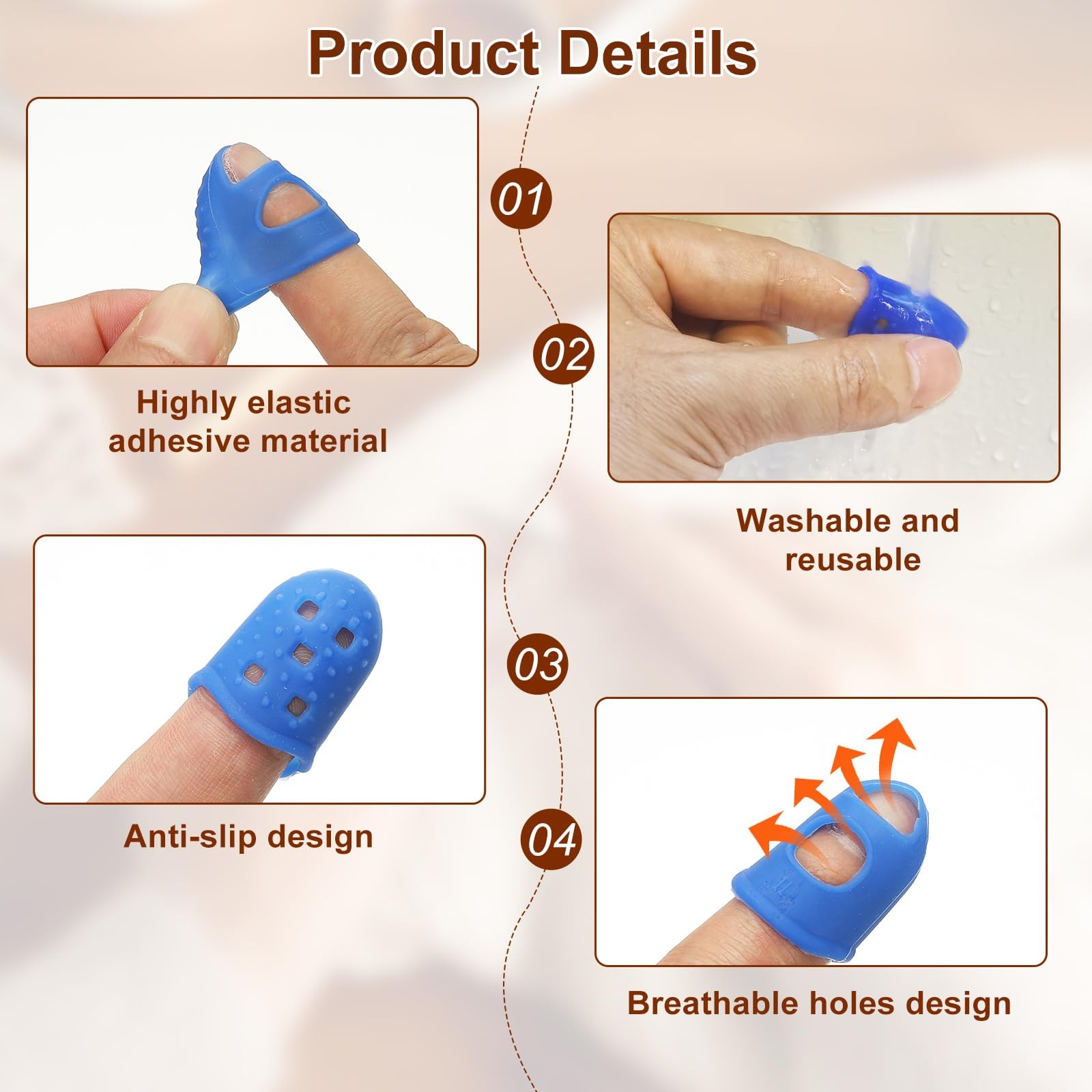 PATIKIL 36Pcs Finger Tip Covers Cots, Extra Large Silicone Finger Protectors …