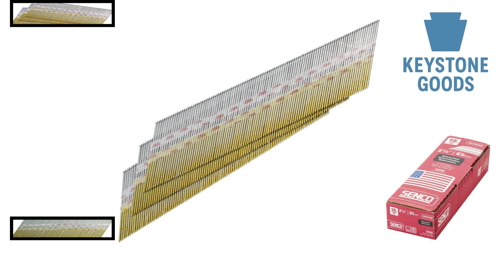 15 Gauge Galvanized Finish Nails – 2.5″ 3,000 Pack