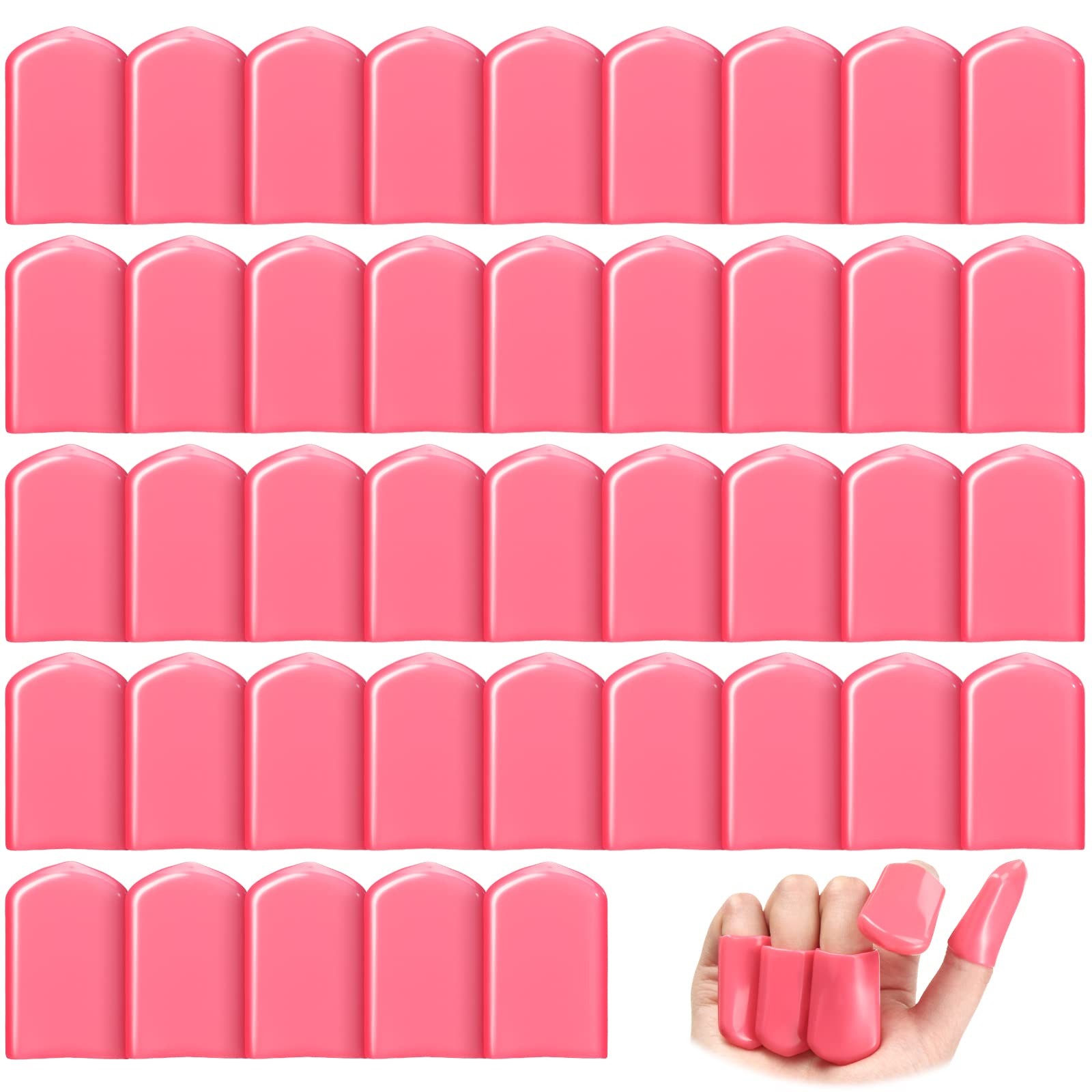 Loopeer 50 Pcs 0.94 x 1.57” Tanning Finger Tips UV Protection Nail Protector