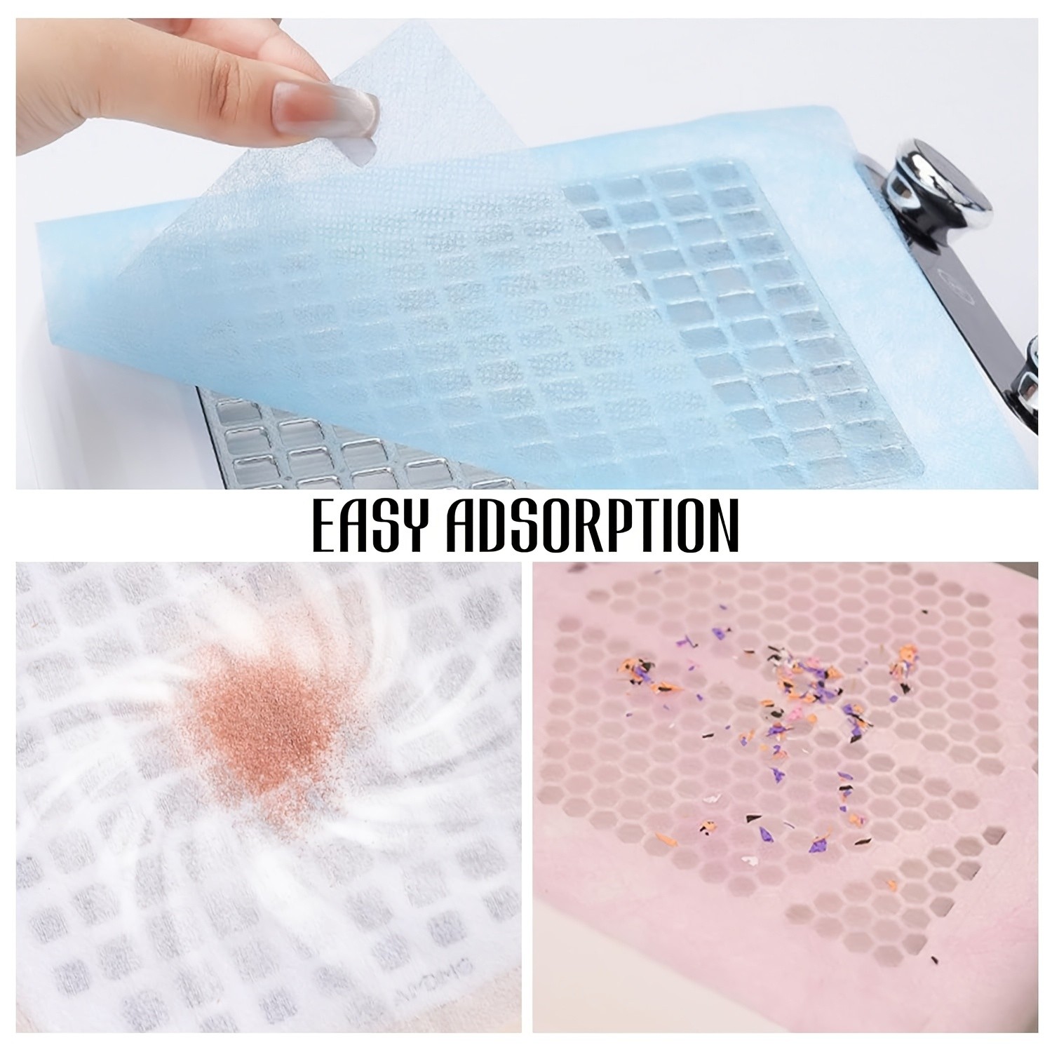 100pcs Trimmable Non-Woven Nail Dust Filter Paper – Vacuum Duster Replacement
