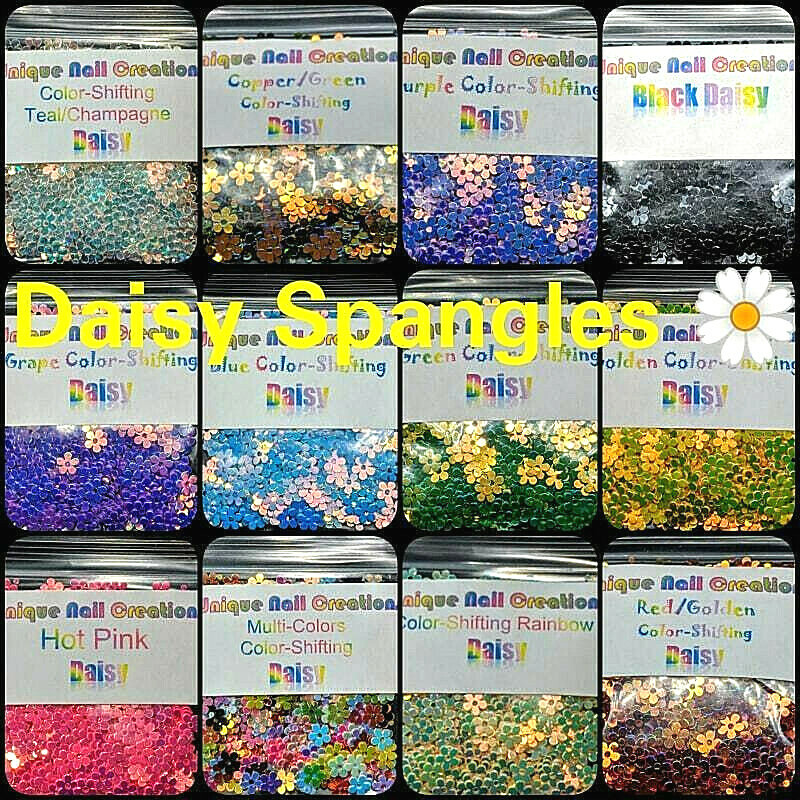 DAISY Shape Spangle~U CHOOSE~Nail•Acrylic•Gel•Body Art•Face•Festival•Crafts