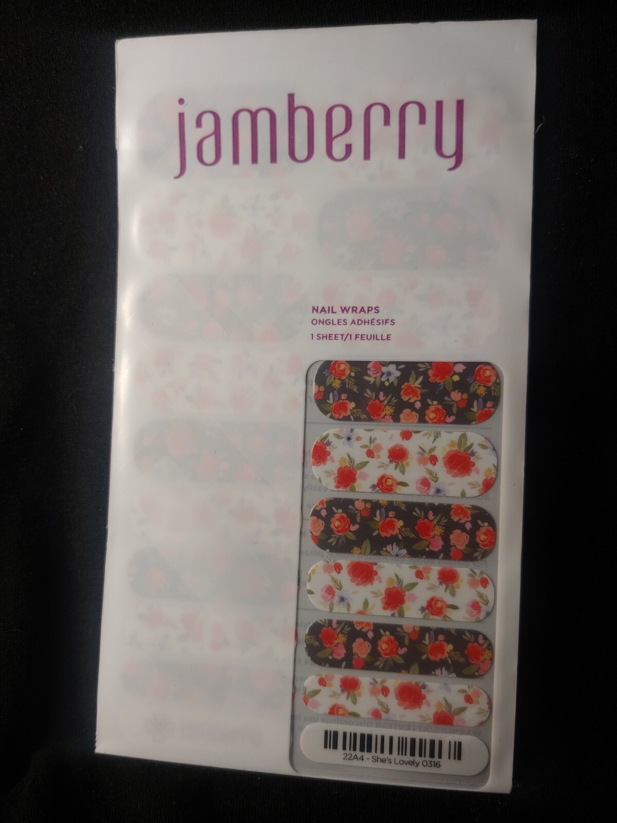 Jamberry She’s Lovely Nail Wraps Full Sheet