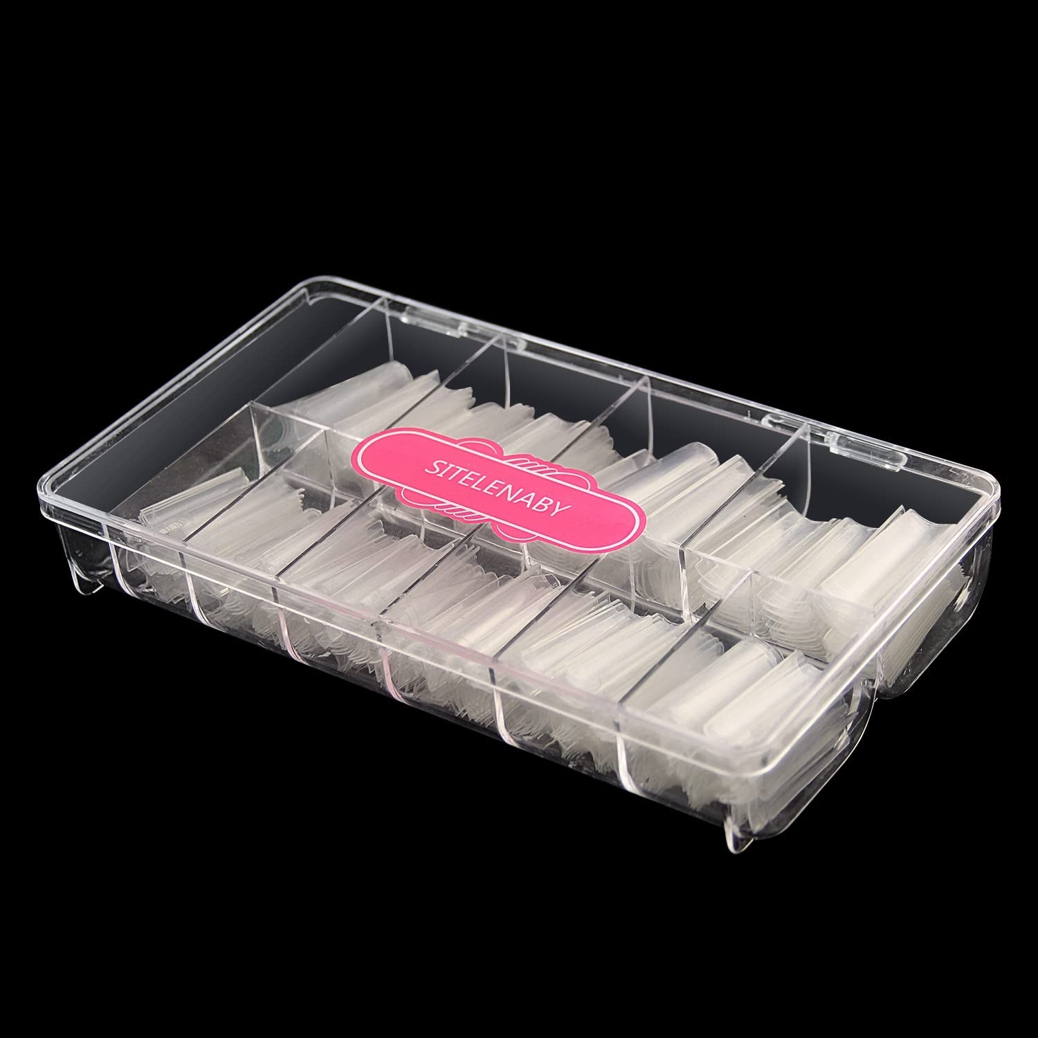 XXL Clear Square Nail Tips – 500 pcs Acrylic Fake Nails for Nail Salons & Techs