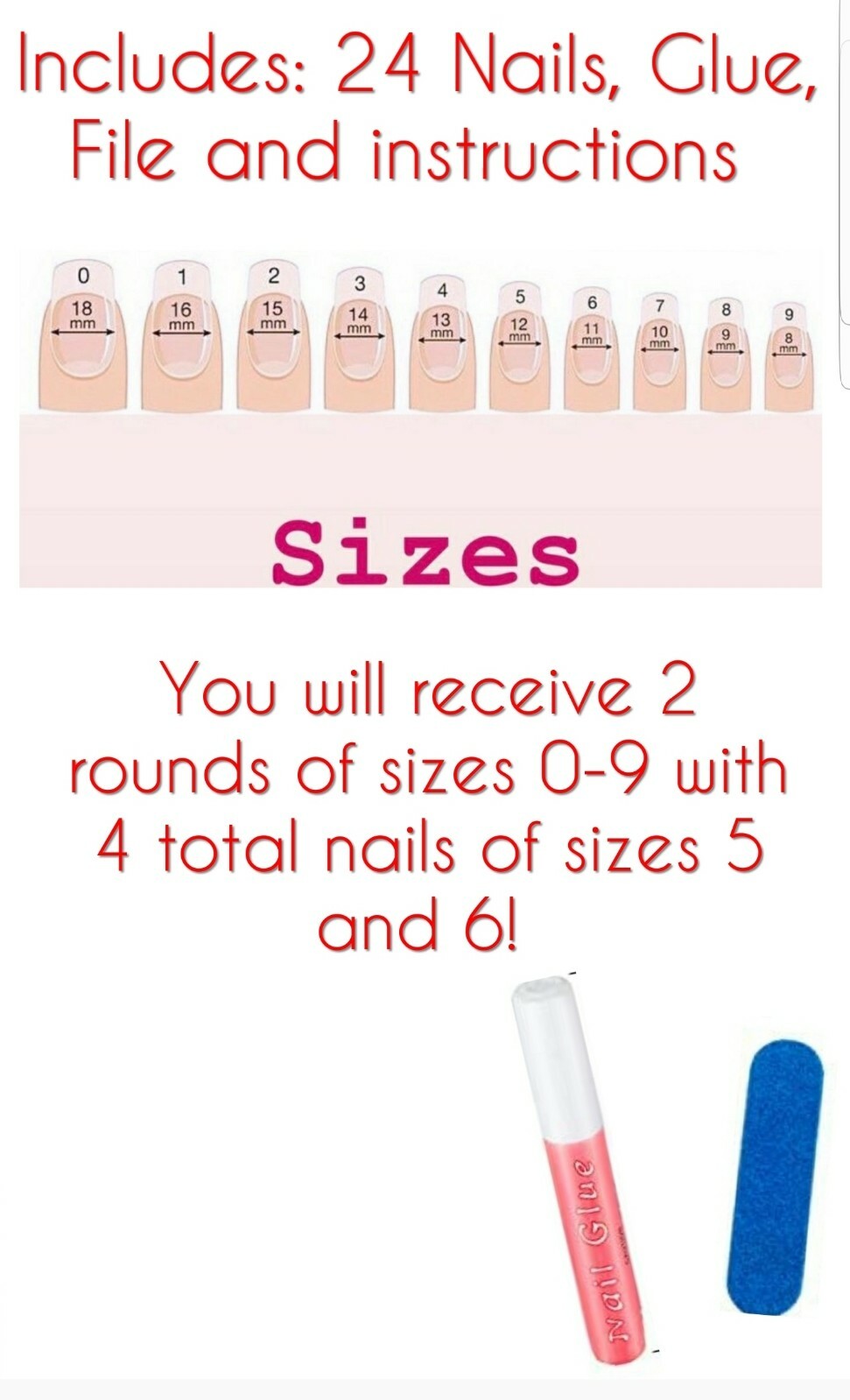 Press On Nails Long Coffin Ombre Pink French Tip Manicure Baby boomer
