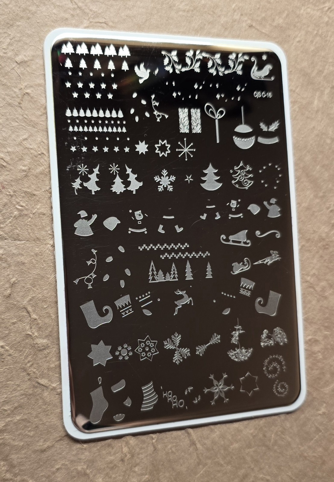 CJS Cjs C-16 Clear Jelly Stamper Nail Stamp Plate All The Trimmings Christmas