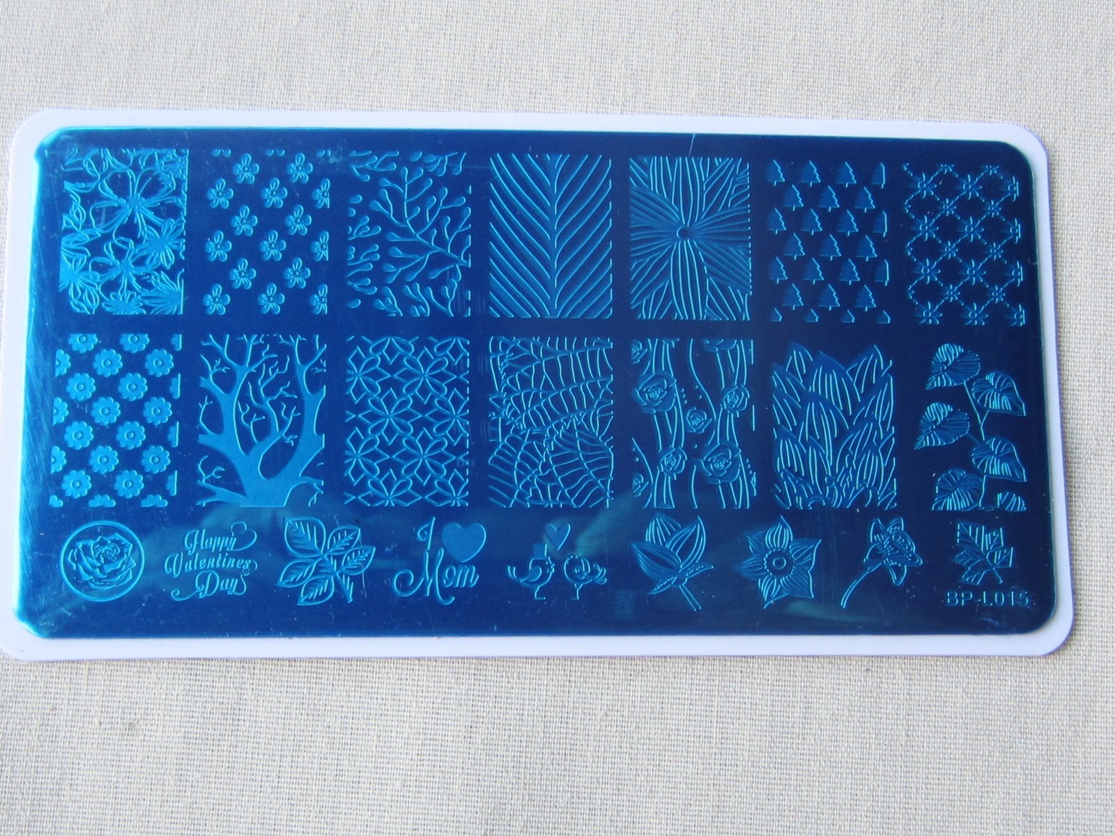 BPL 015 Forest Pattern Trees Theme Manicure Nail Art Stamp Template Image Plate