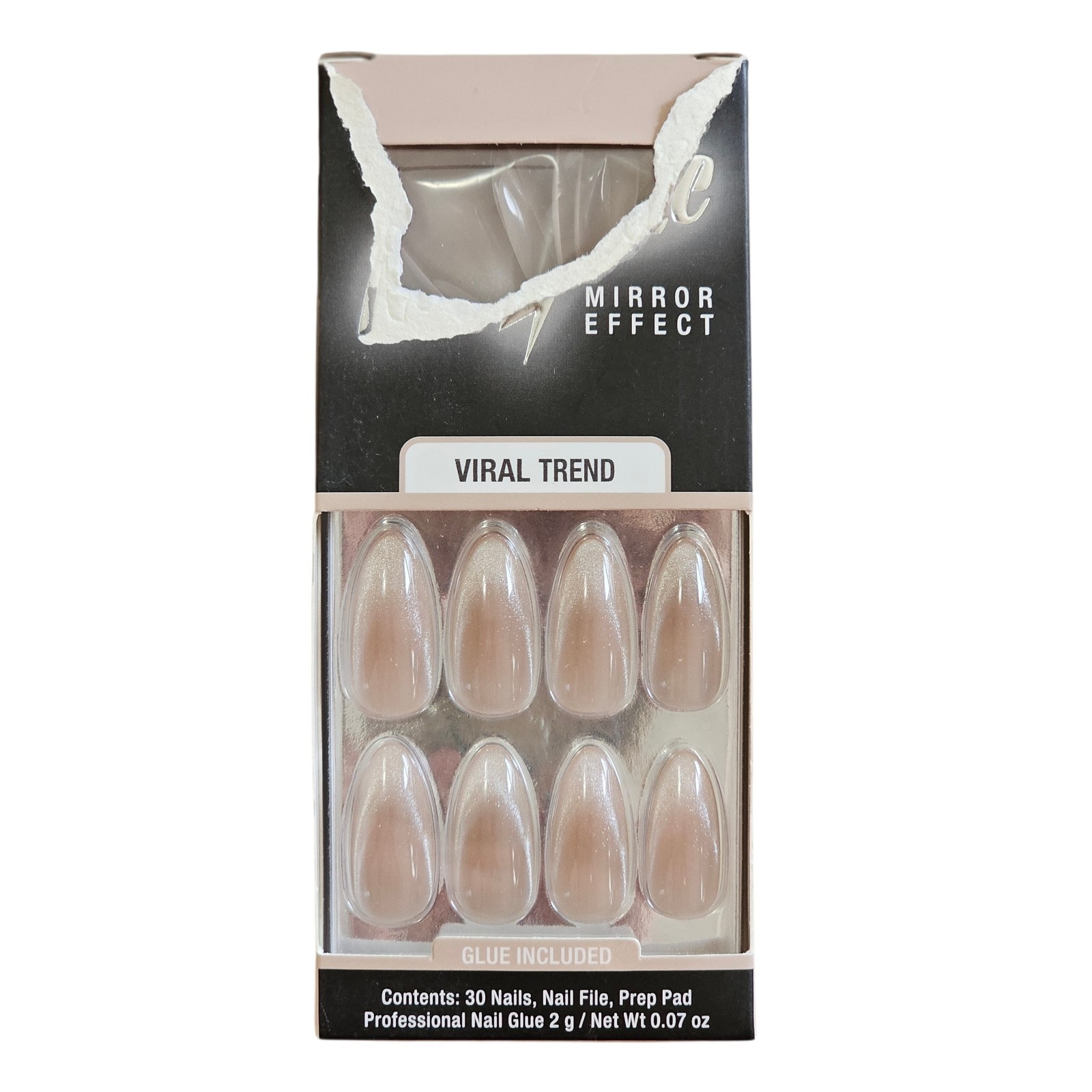 Salon Perfect Magnetic Mirror Effect Viral Trend Press-On Nails Almond Shape