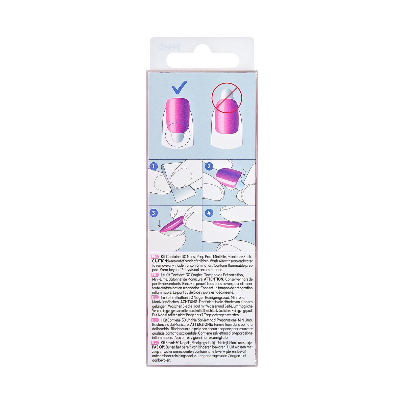 KISS colorFX by imPRESS Valentine’s Day Press On Nails, Short, Pink