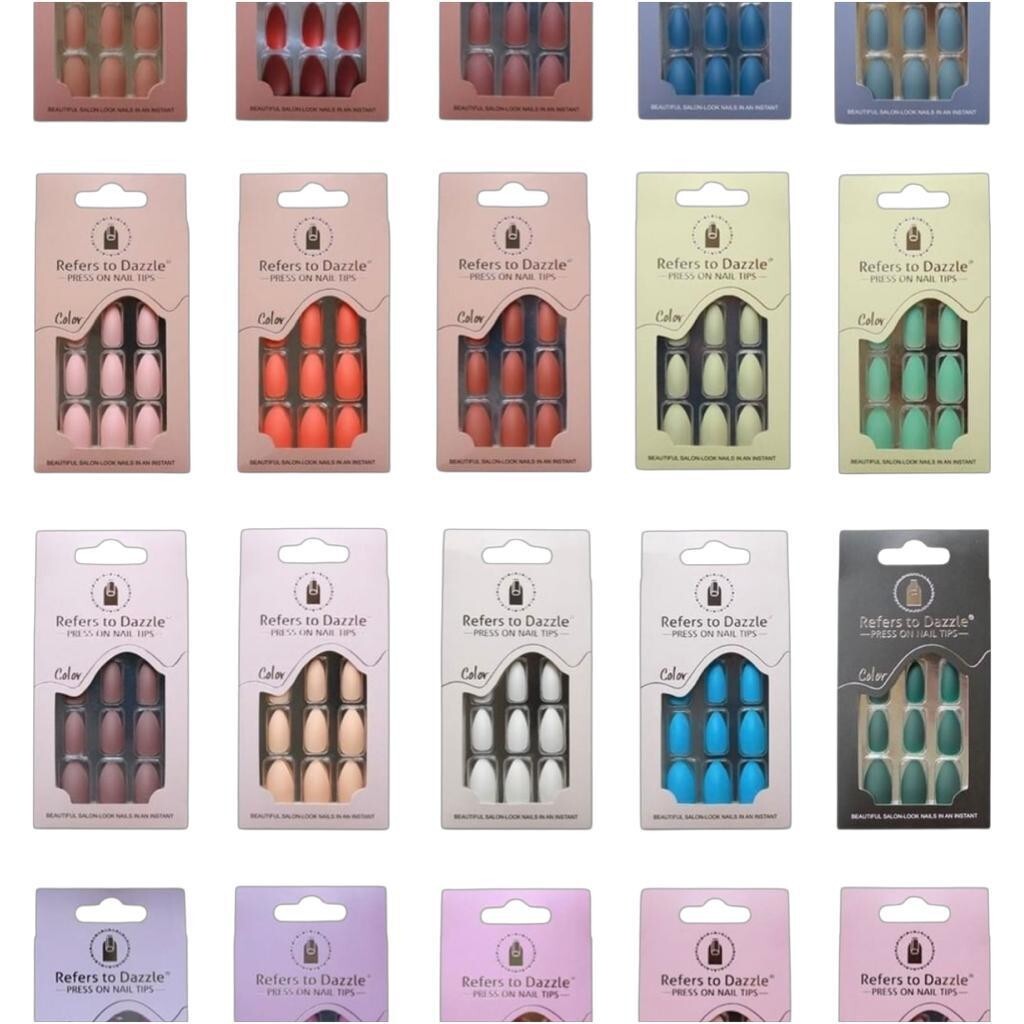 💅D2M Press on Nail Tips, Dark-Green 12 Pieces💅
