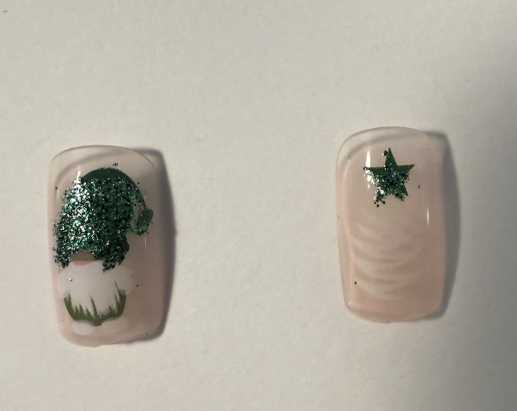 Christmas Nail Art Bundle – 2 Sets Press-On Nails, Holiday Stickers & Nail Charm
