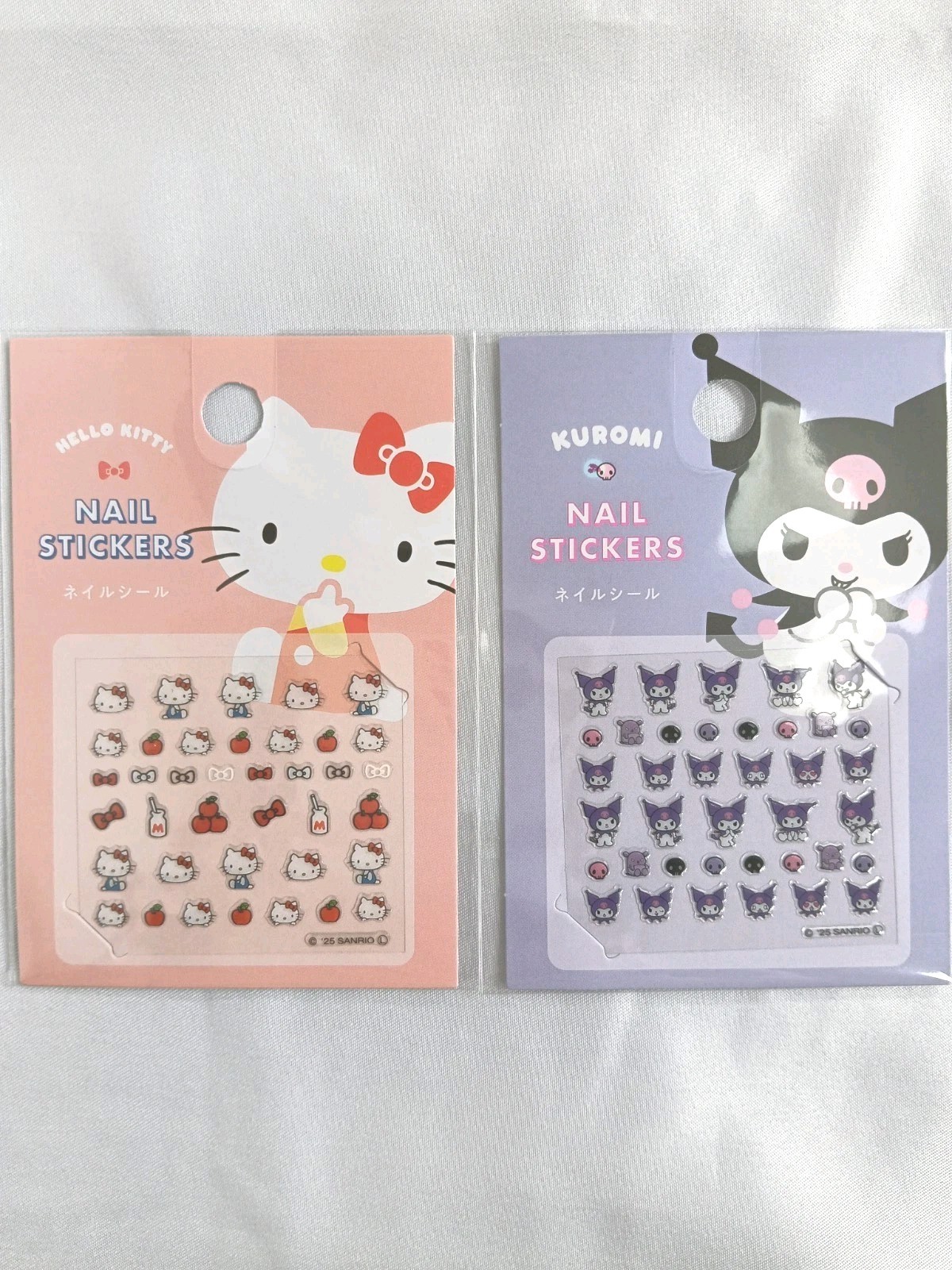 Sanrio Hello Kitty Kuromi Nail Stickers 2PCS Set Japan