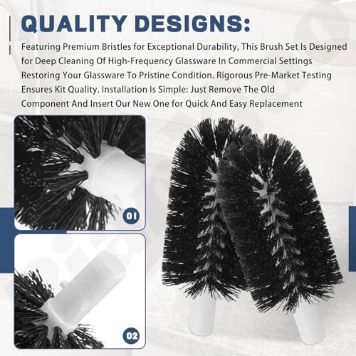 Glass Washer Replacement Brush Set Part BRS-1722 for Bar Maid Glass Washer SS