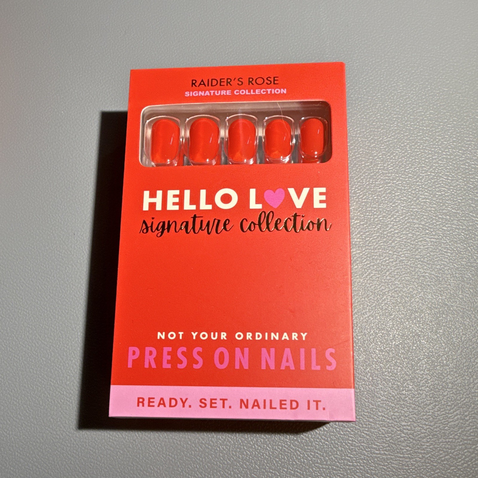 Lot of New Hello Love Press-On Nails: Set of 3: Cheetah, Red, and Peach colors